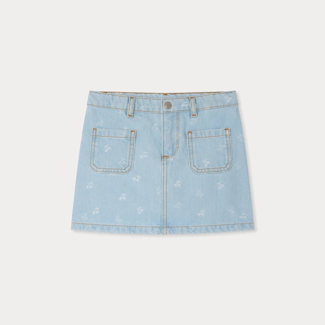 Girls Light Blue Denim Skirt
