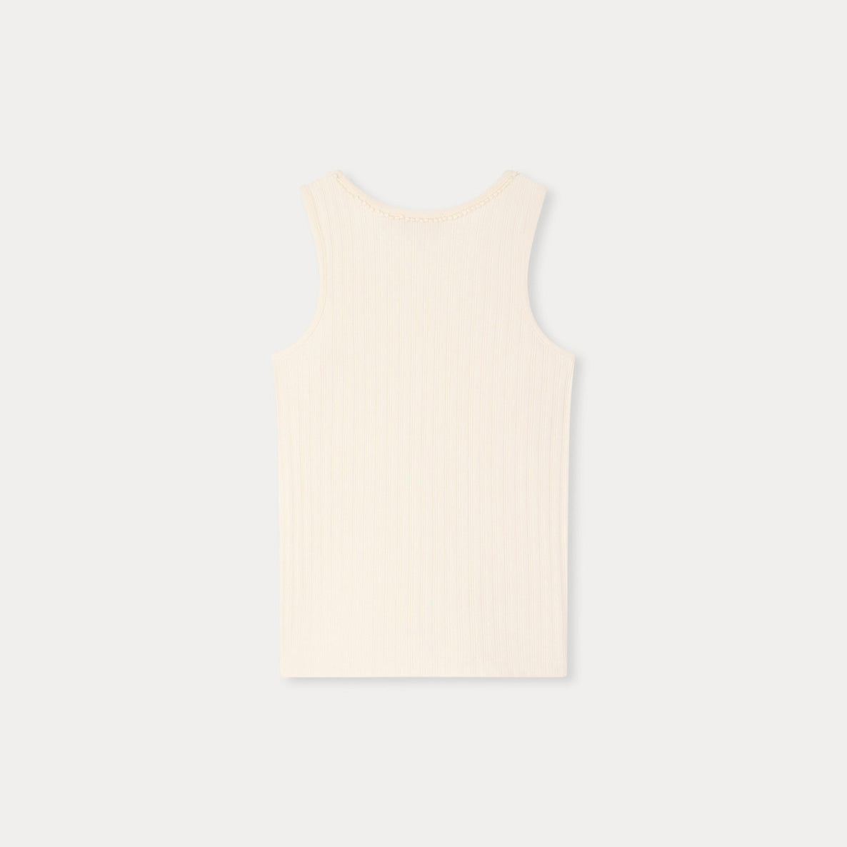 Girls White Cotton Vest