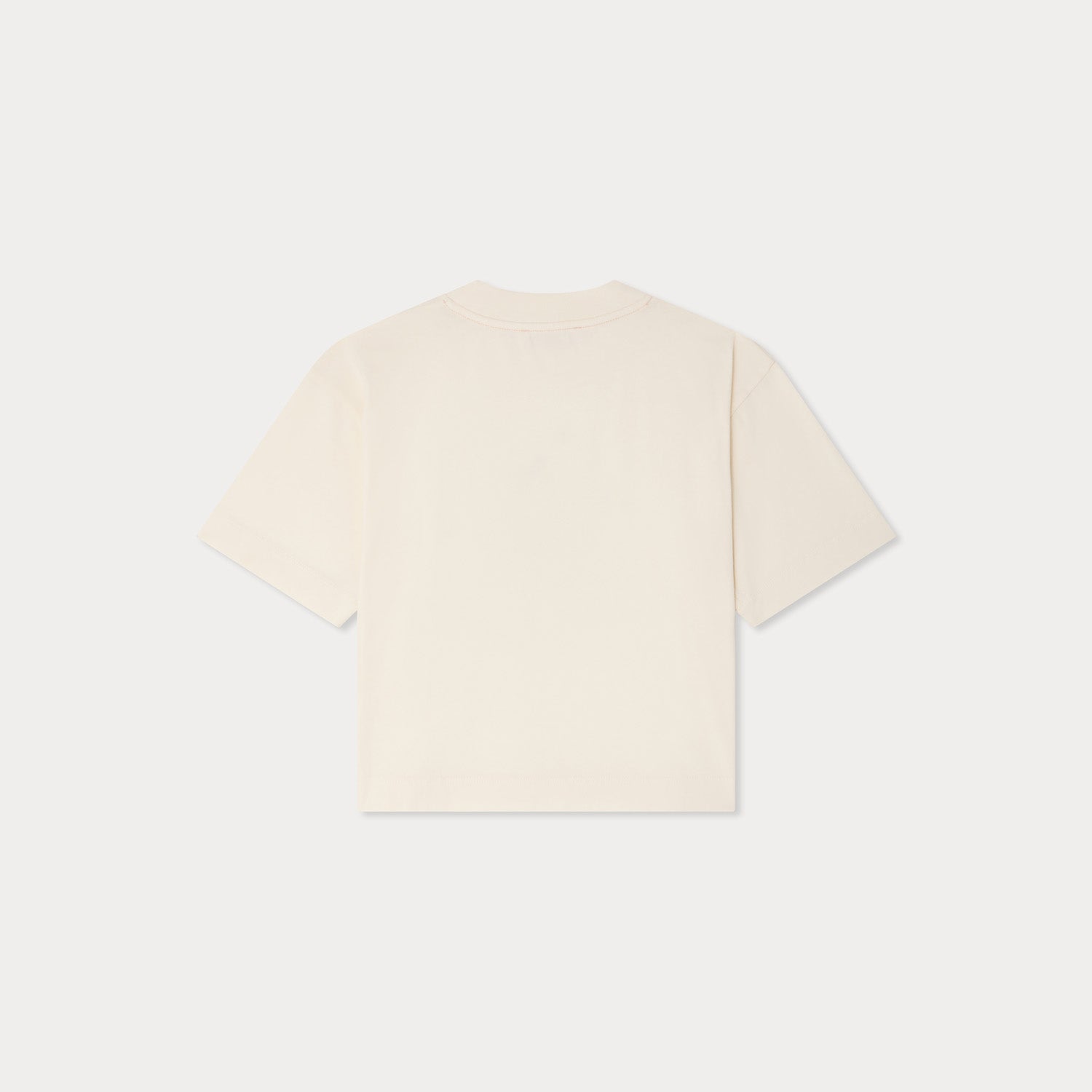 Girls White Cherry Embroidered Cotton T-Shirt
