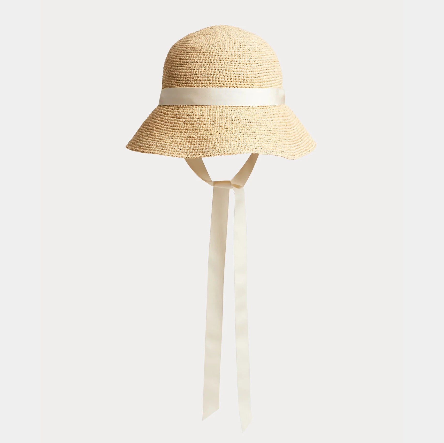 Women Beige Raffia Sun Hat