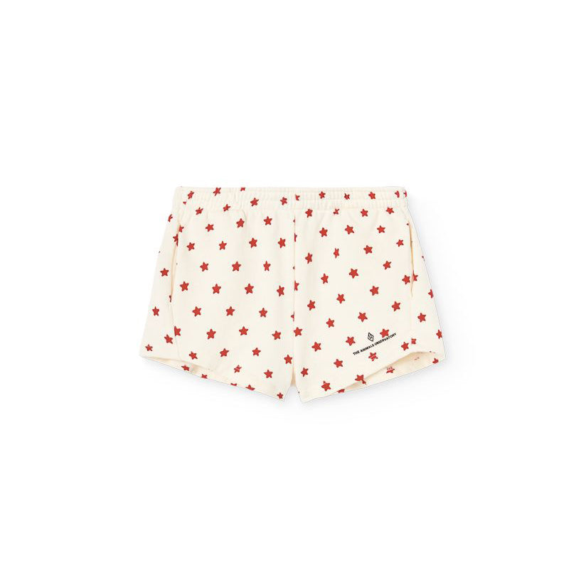 Boys & Girls White Stars Cotton Shorts