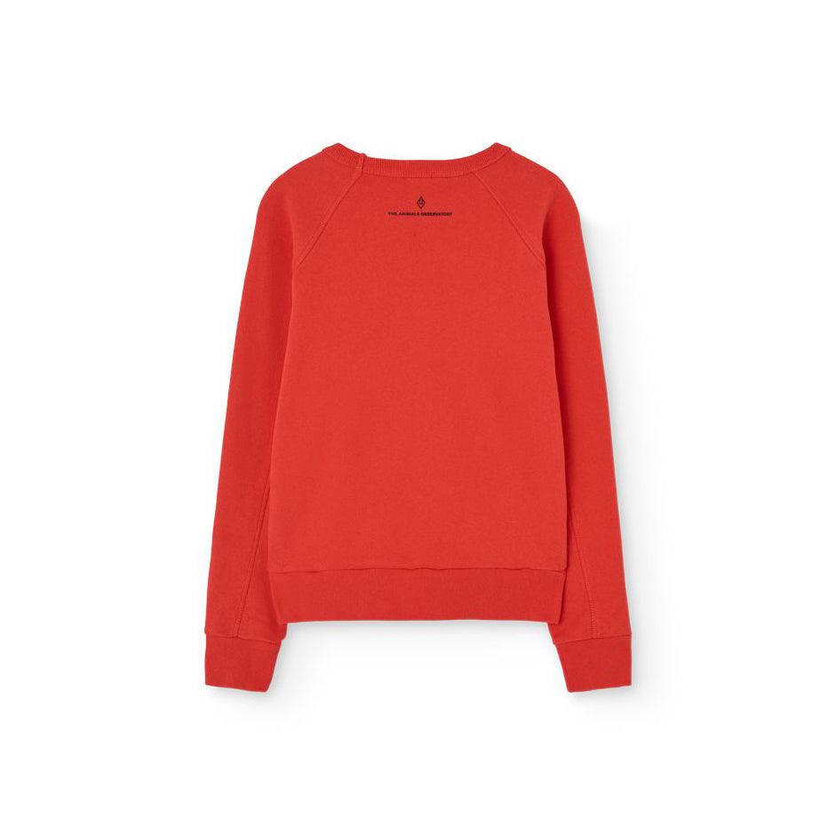 Boys & Girls Red Printed Cotton Sweatshirt