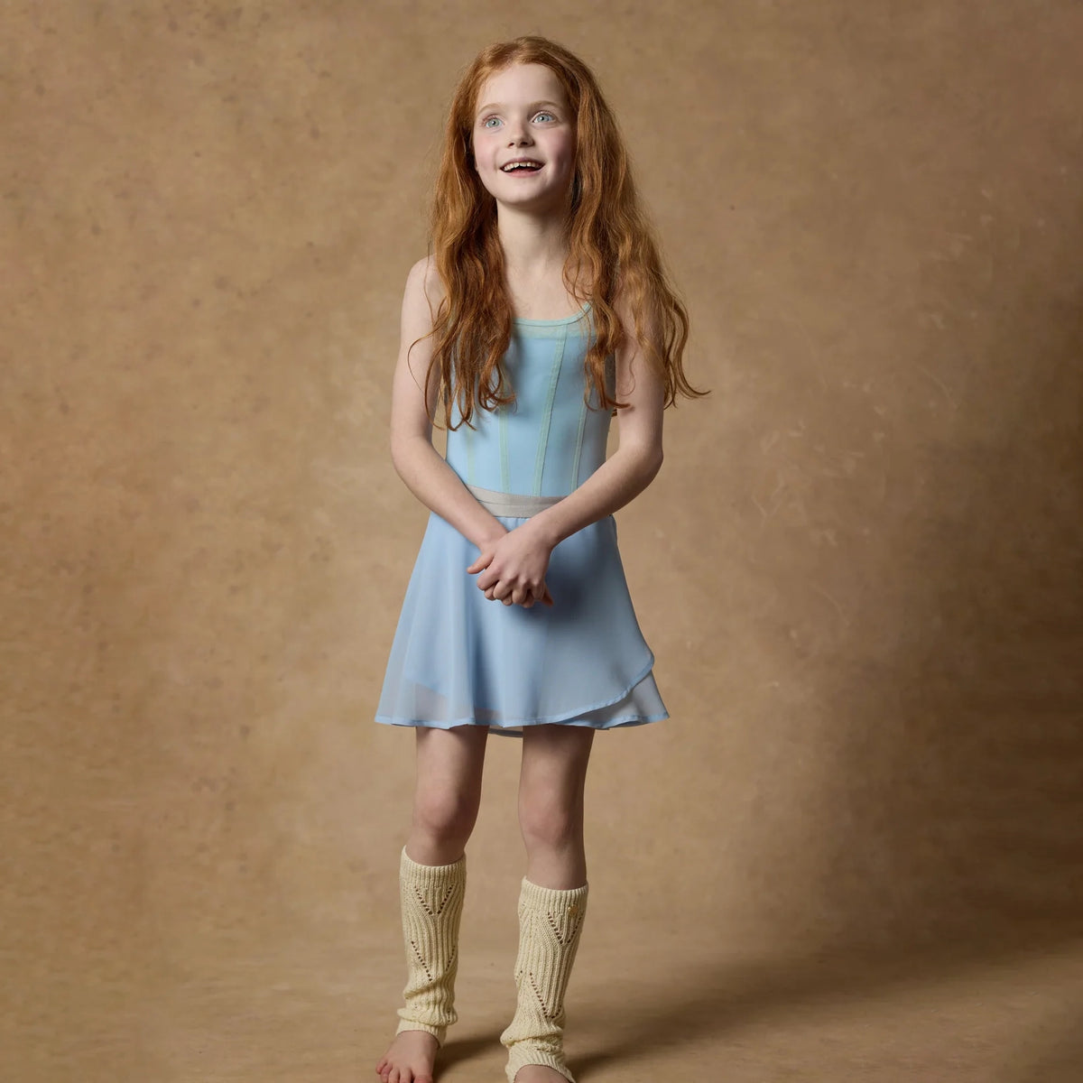 Girls Light Blue Ballet Onesies(SOFIA LEOTARD PRELUDE/SUMMER MIST GOSSAMER)