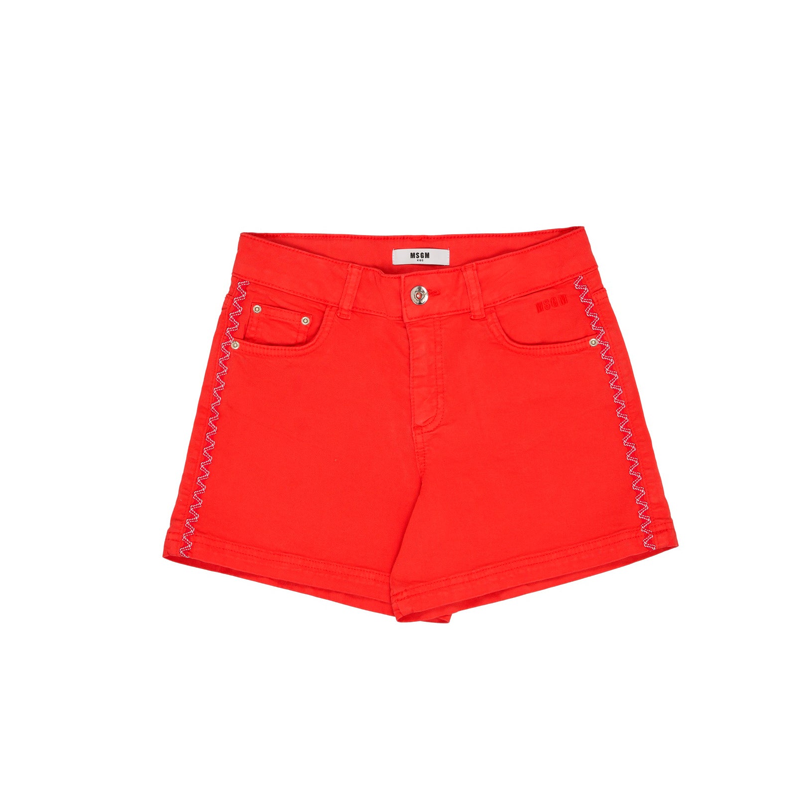 Girls Red Cotton Shorts