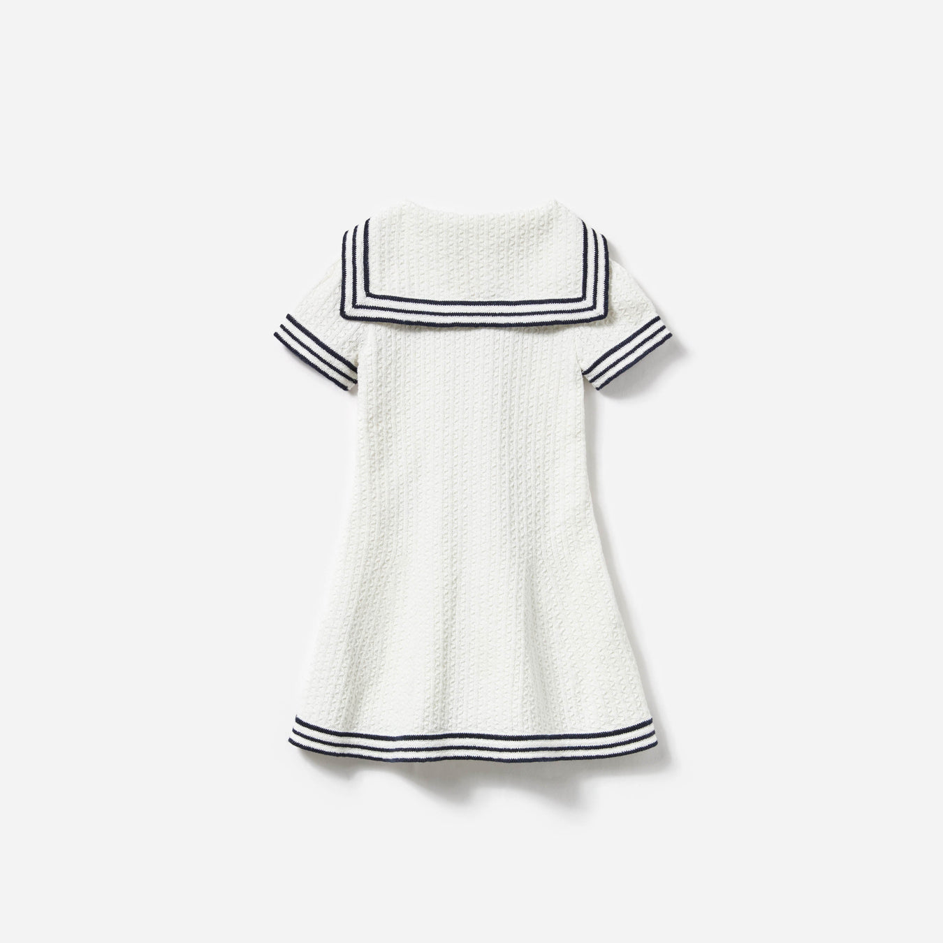 Girls White Knit Dress