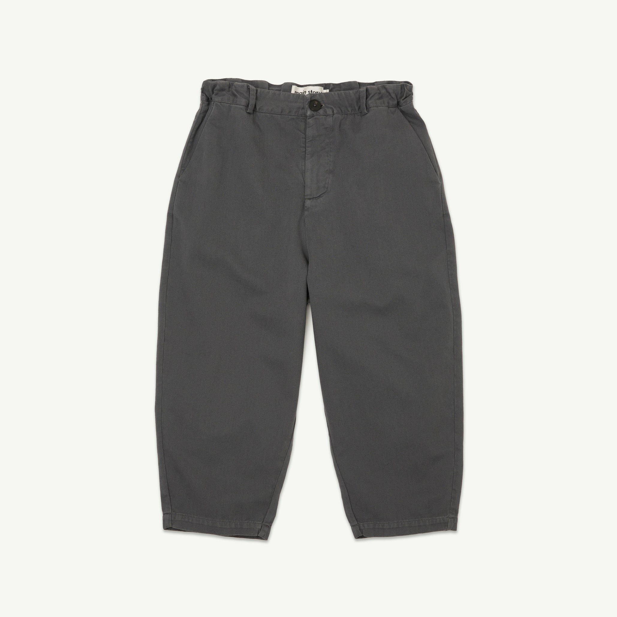 Boys & Girls Dark Gray Cotton Trousers