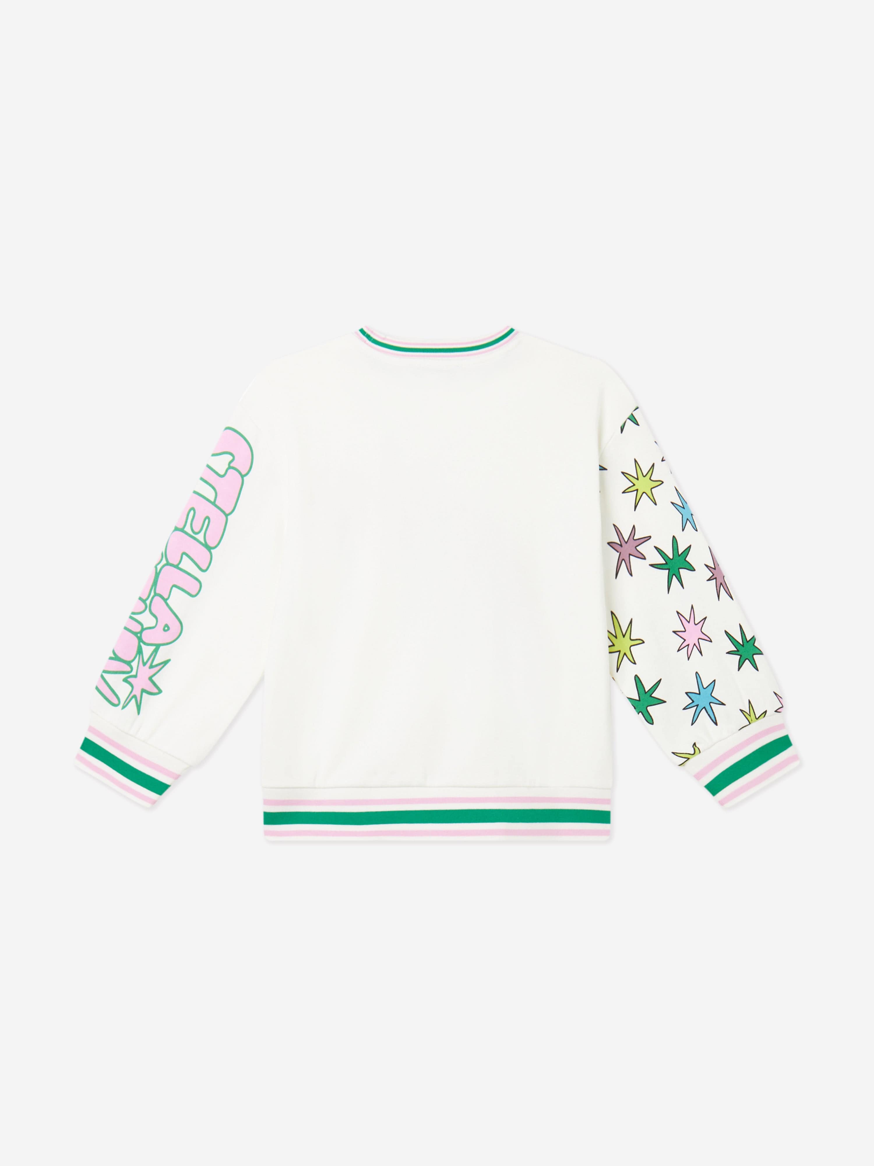 Stella McCartney Girls Shooting Star Sweatshirt in Ivory