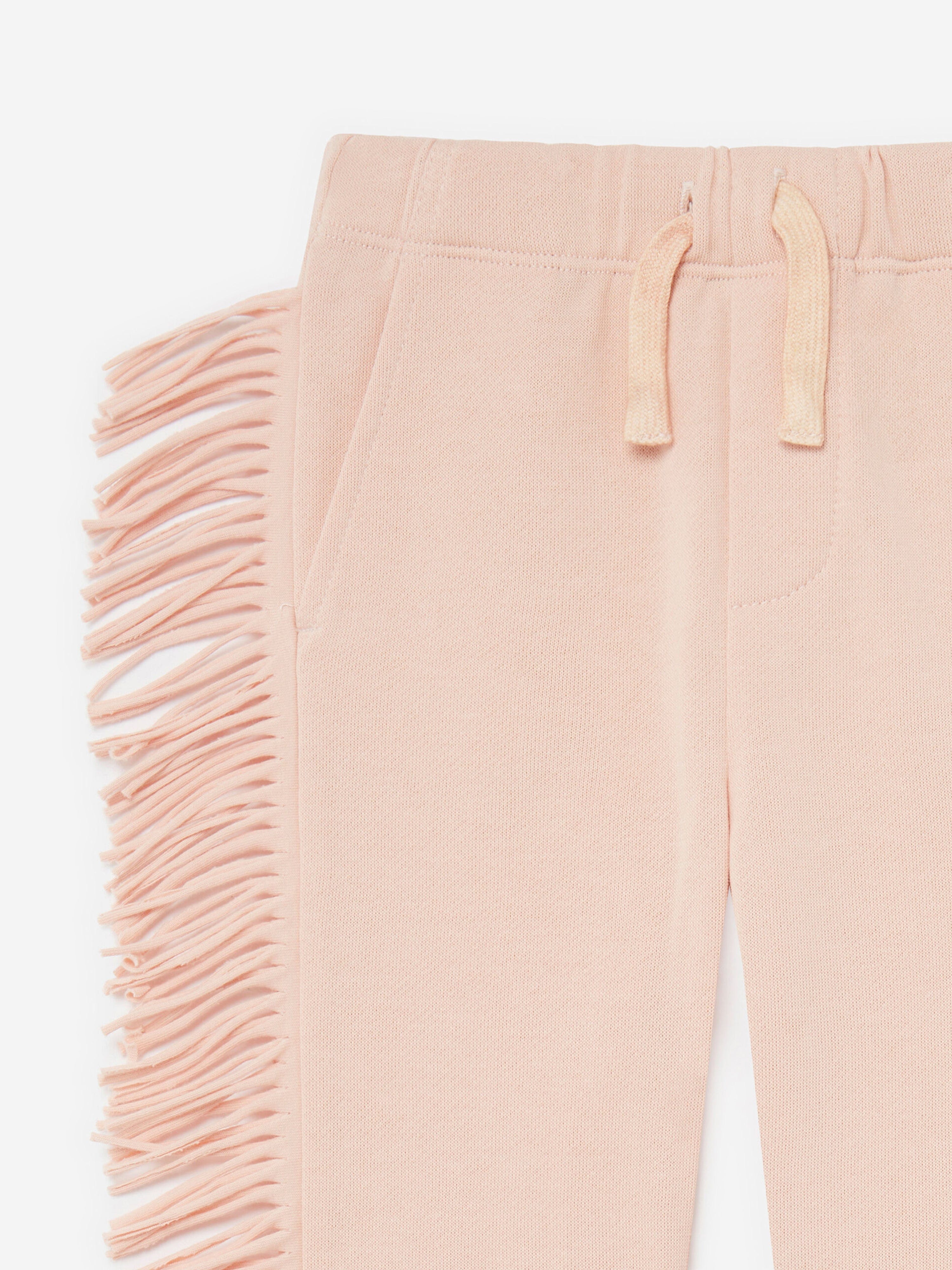 Stella McCartney Baby Girls Fringed Joggers in Pink