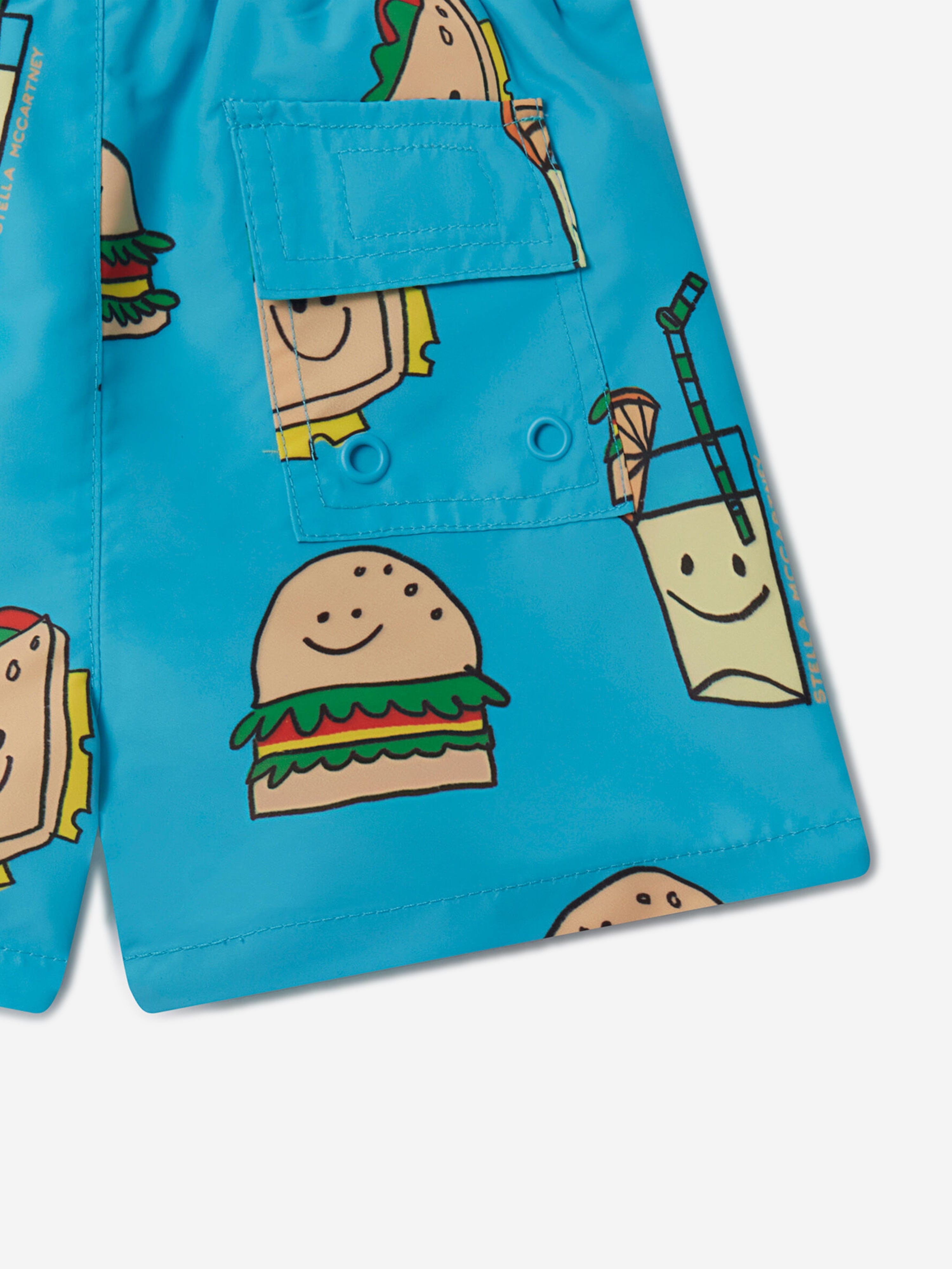 Stella McCartney Baby Boys Sandwich Print Swim Shorts in Blue