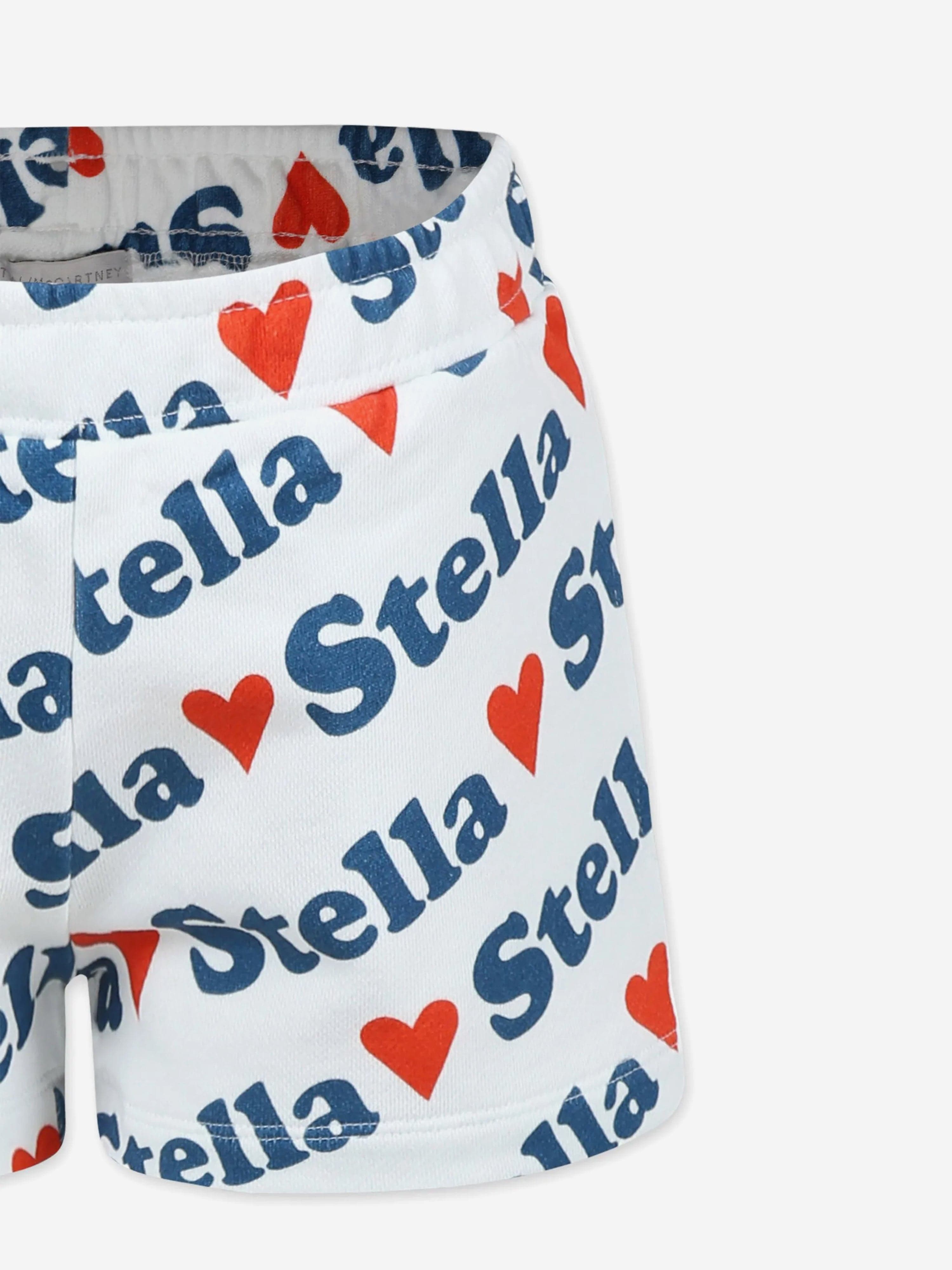 Girls Heart Logo Shorts in Ivory