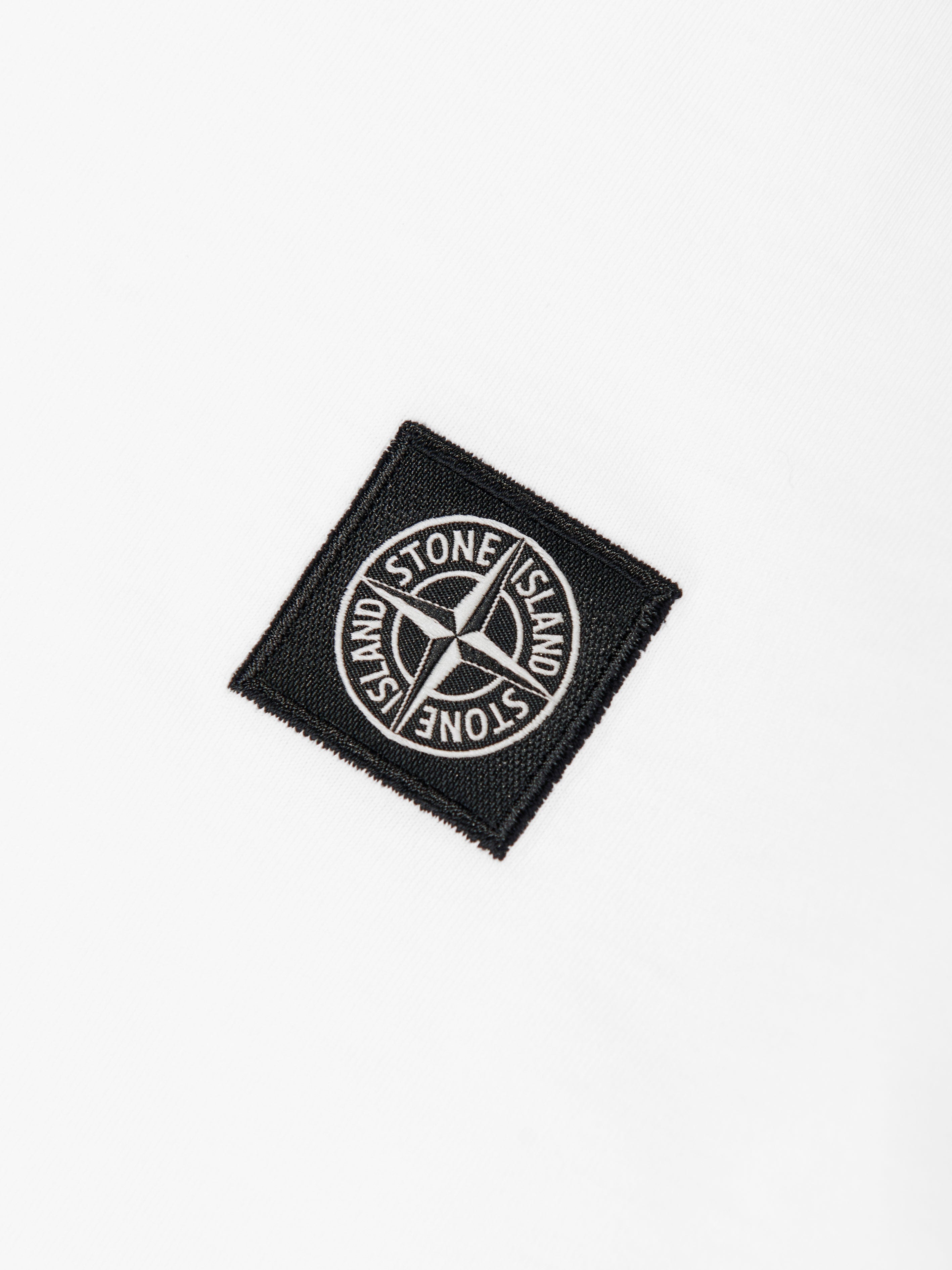 Stone Island Boys Compass Logo T-Shirt in White