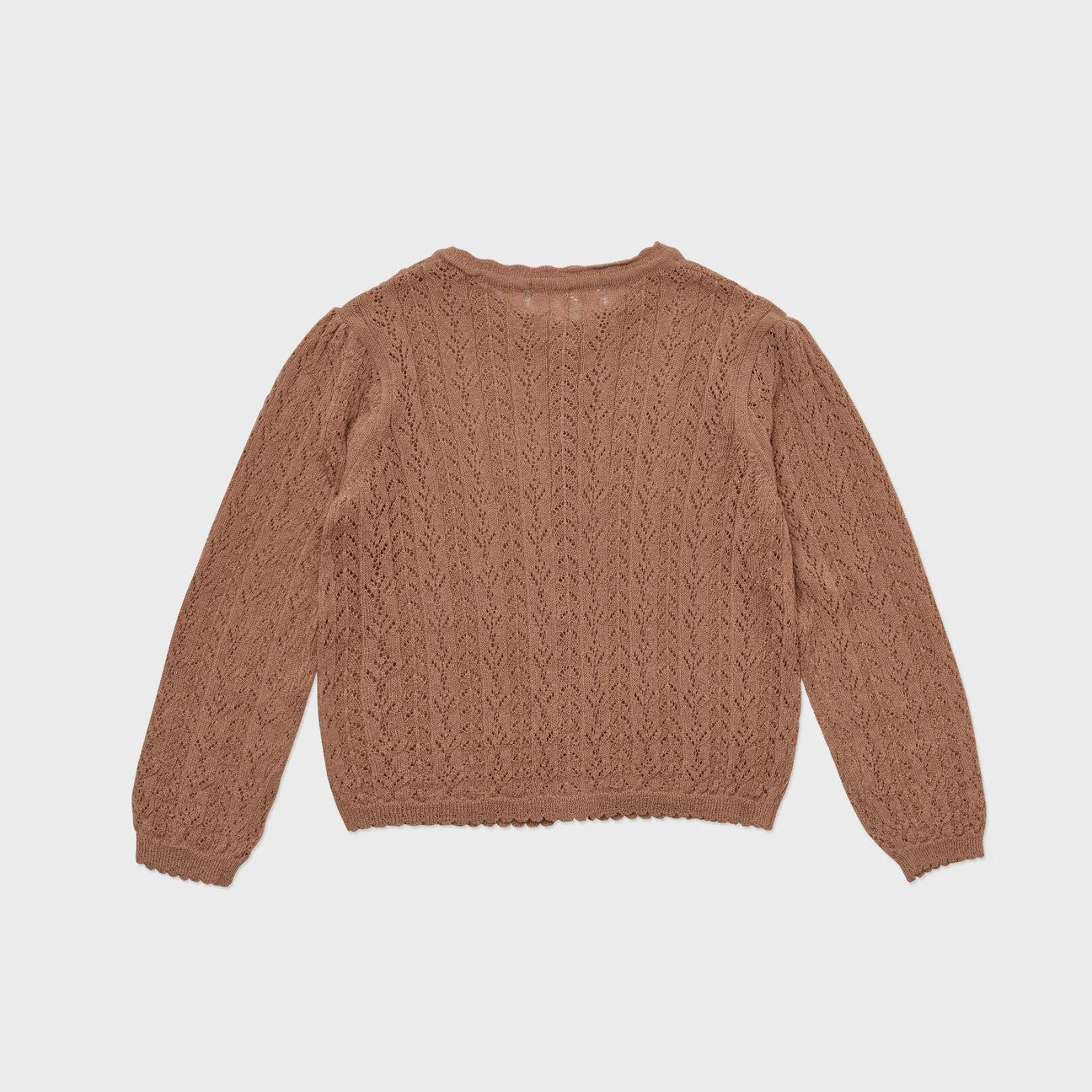 Girls Deep Orange Knit Cardigan