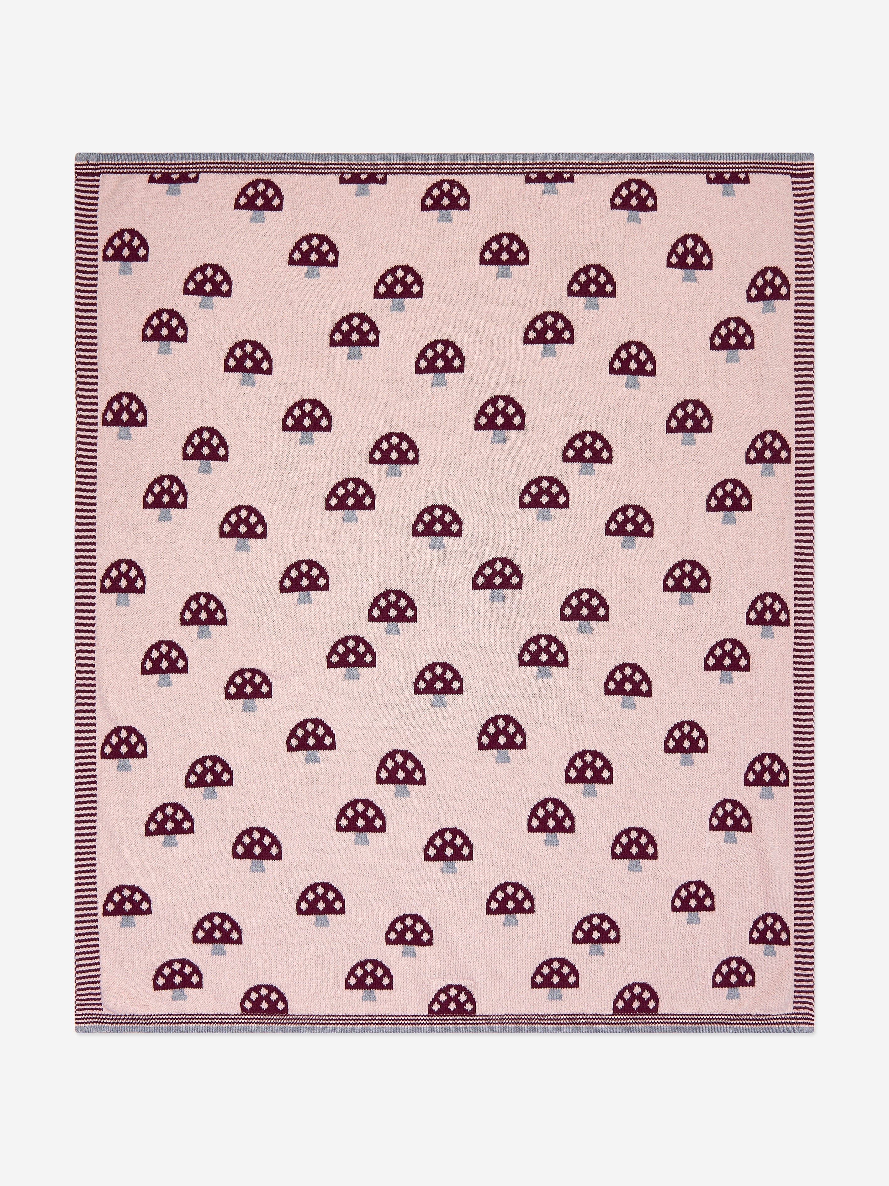 Baby Girls Scout Mushroom Knit Shawl in Pink