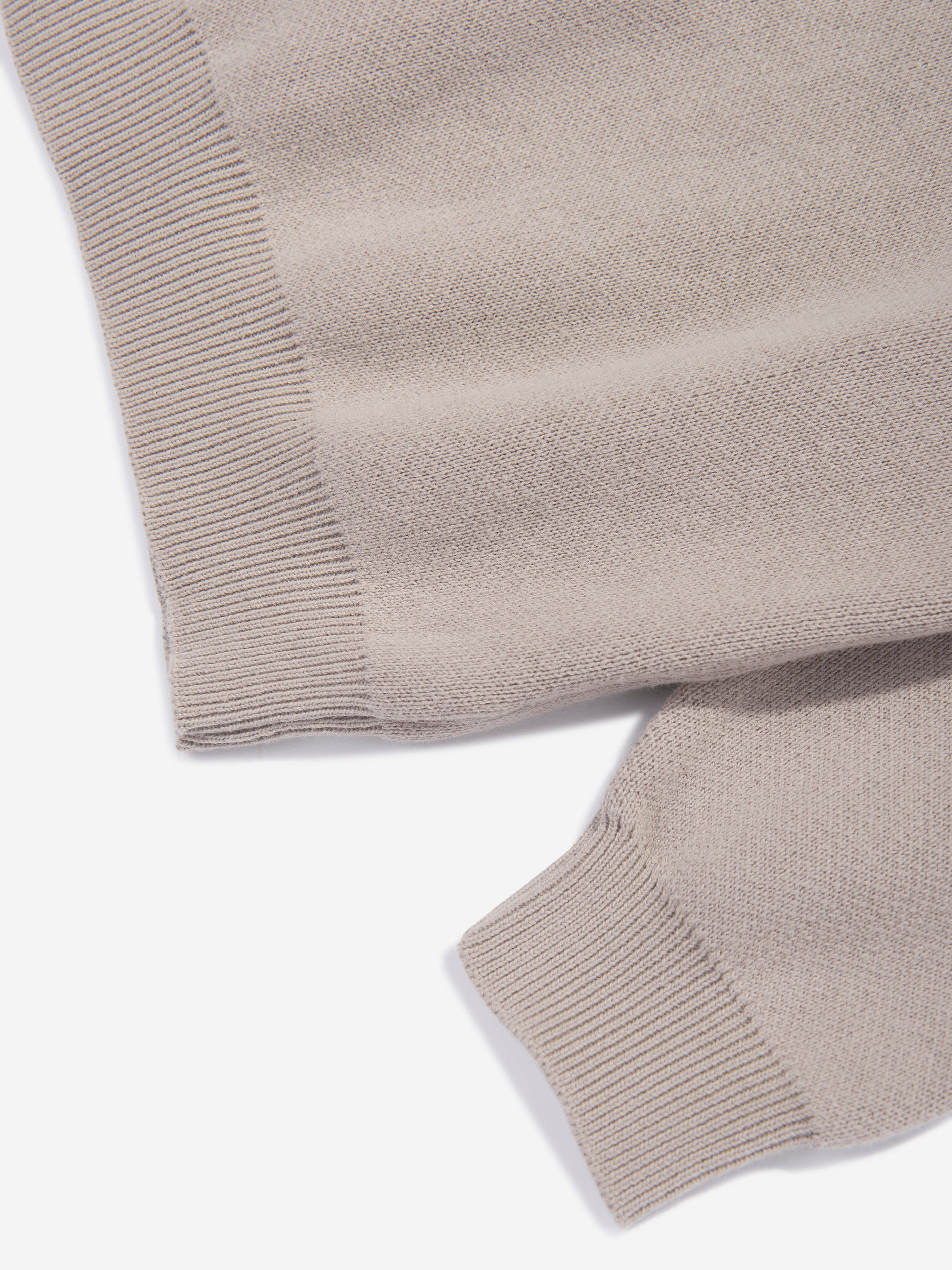 The Couture Club Kids Knitted Emblem Sweatshirt in Beige