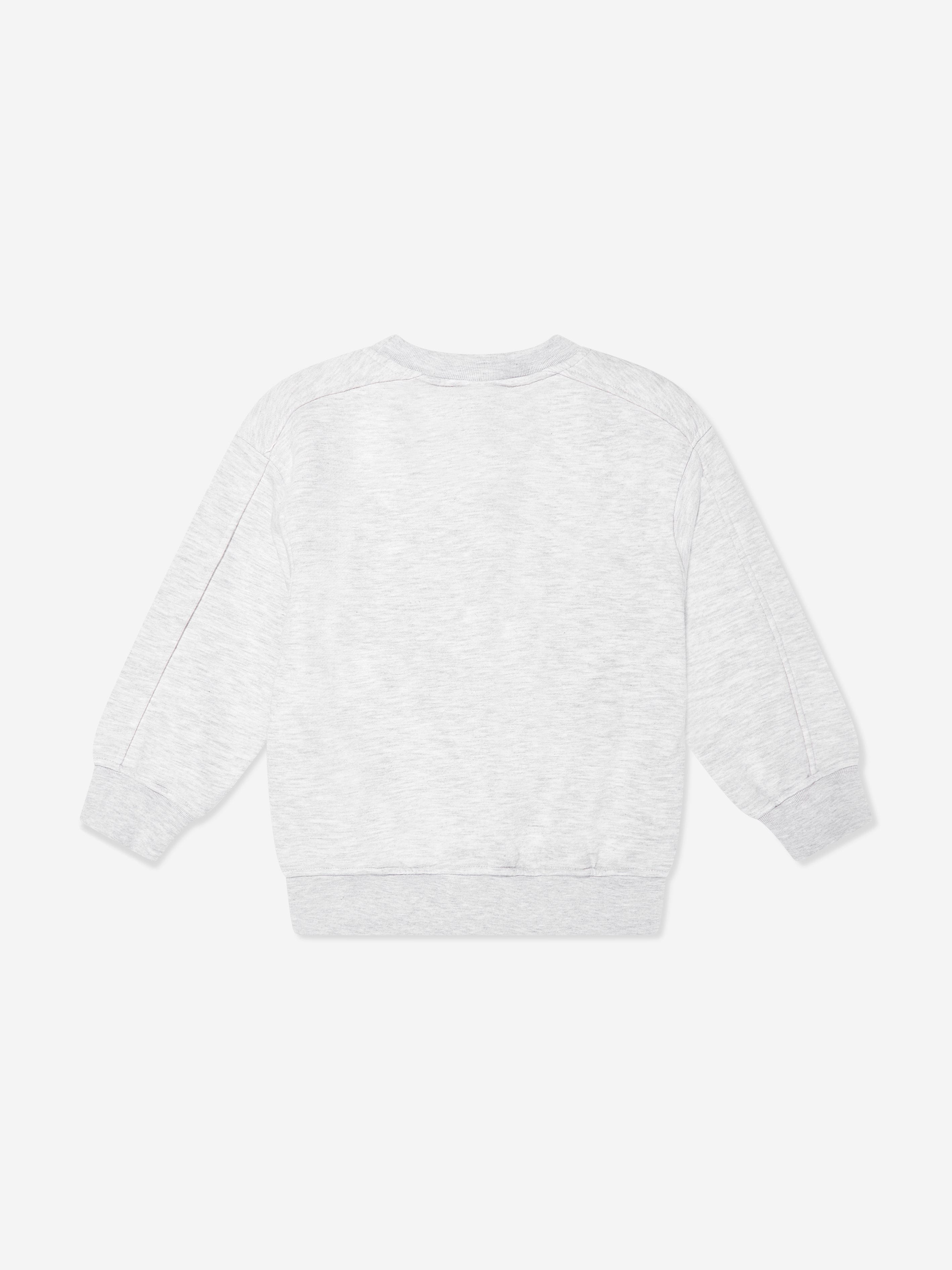 The Couture Club Kids Embossed Emblem Sweatshirt in Grey