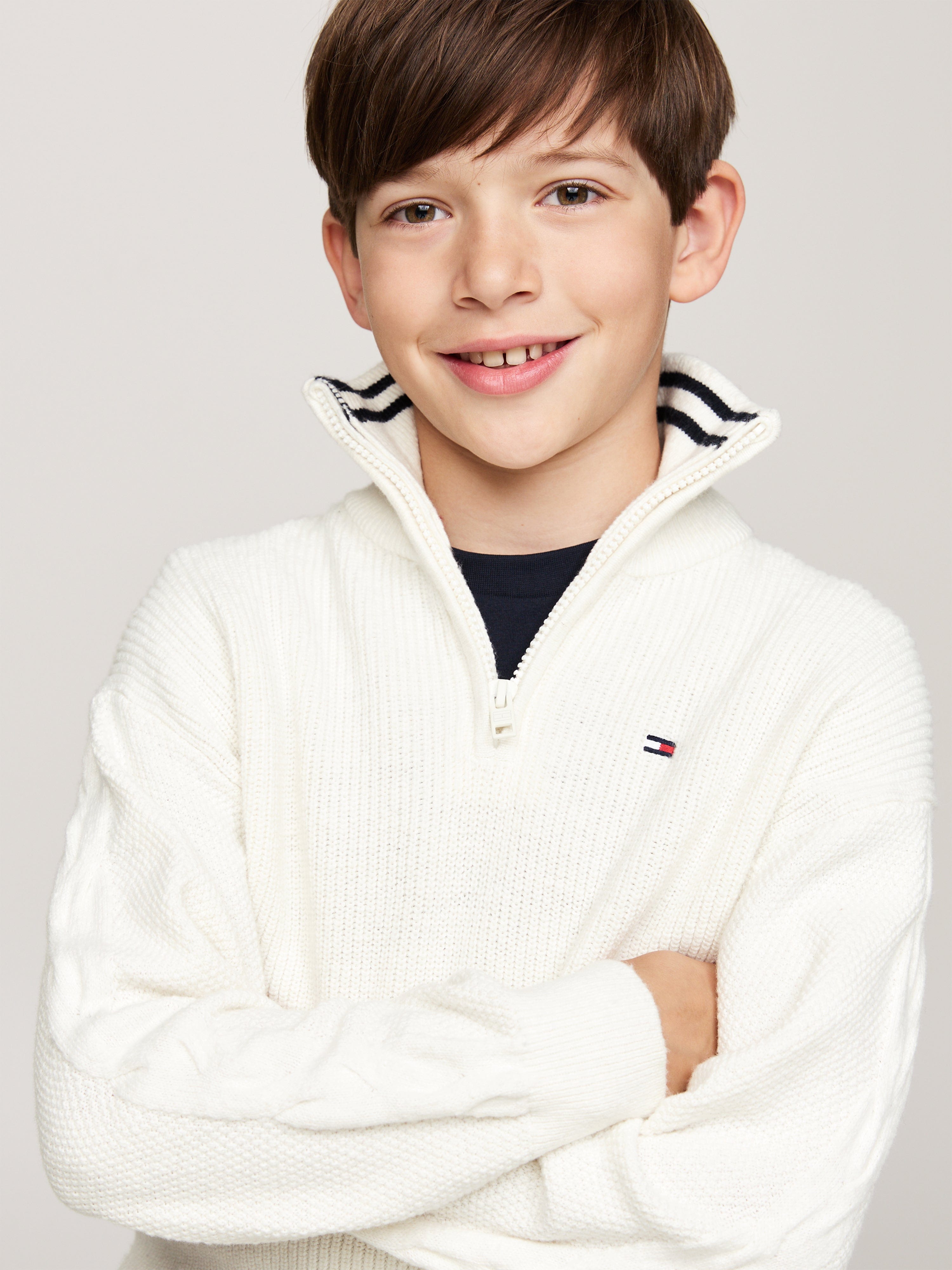 Tommy Hilfiger Boys Turtleneck Half Zip Sweatshirt