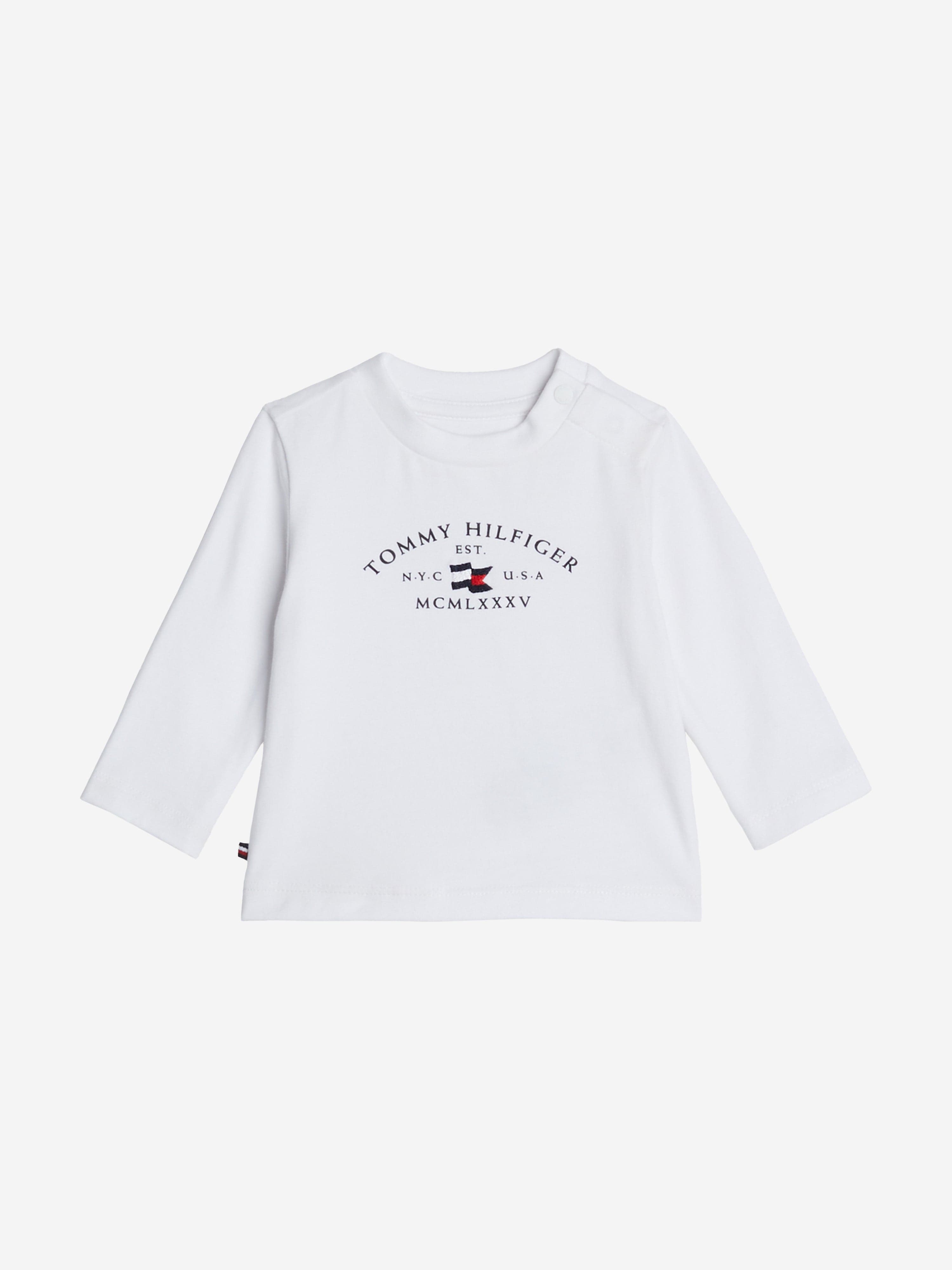 Tommy Hilfiger Baby Long Sleeve Essential T-Shirt in White
