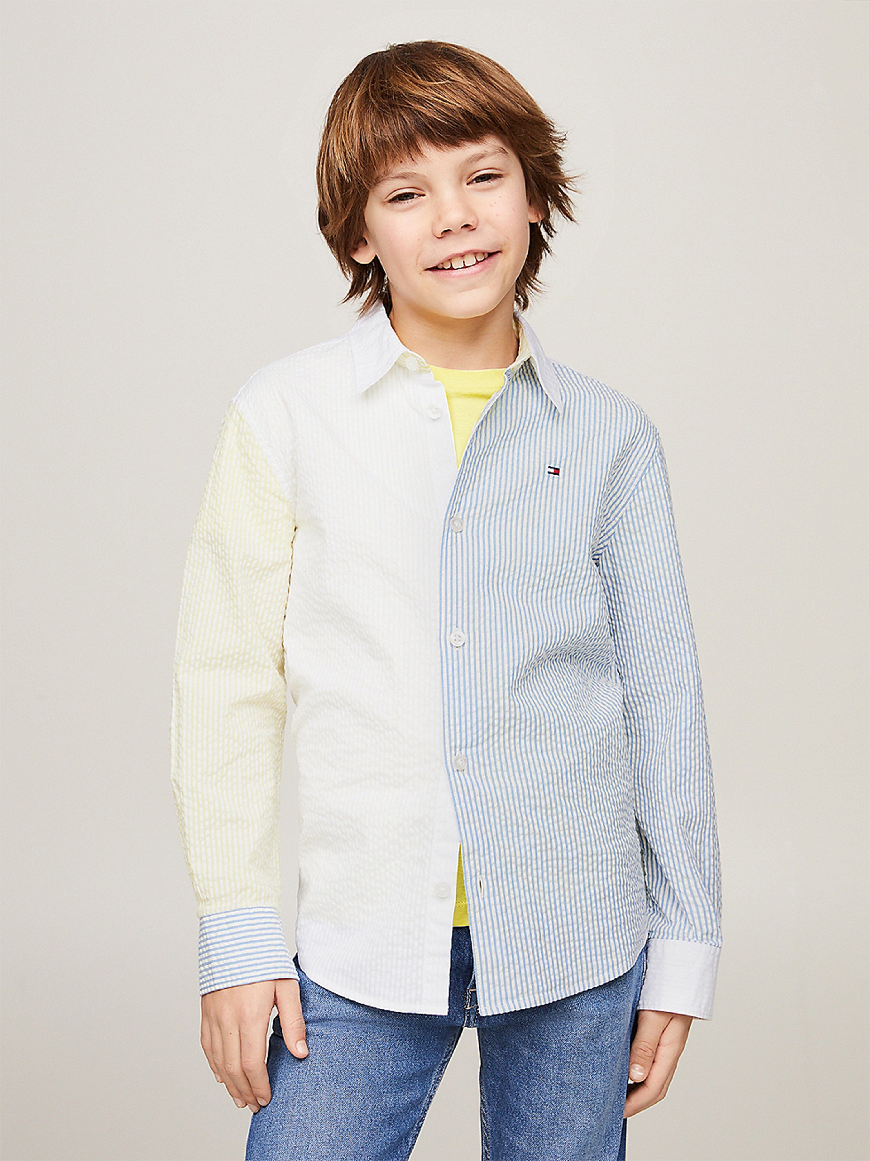 Tommy Hilfiger Boys Seersucker Stripe Shirt in Multicolour