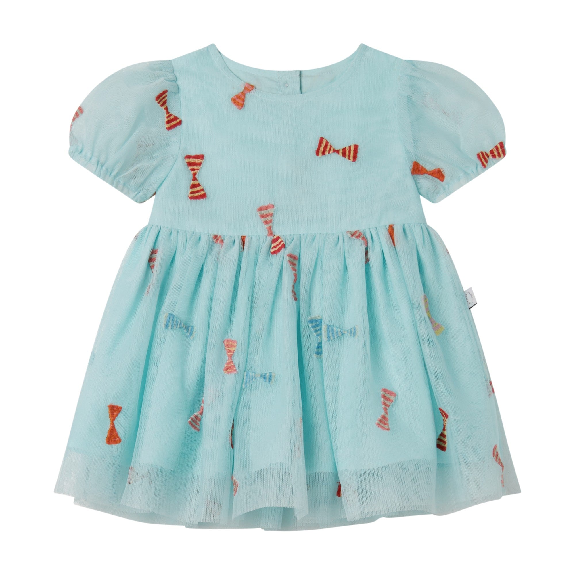 Baby Girls Pale Blue Embroidered Dress