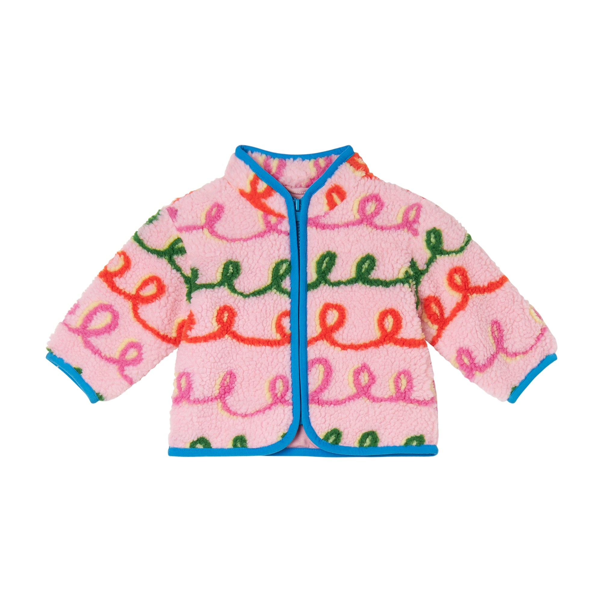 Baby Girls Pink Sherpa Jacket
