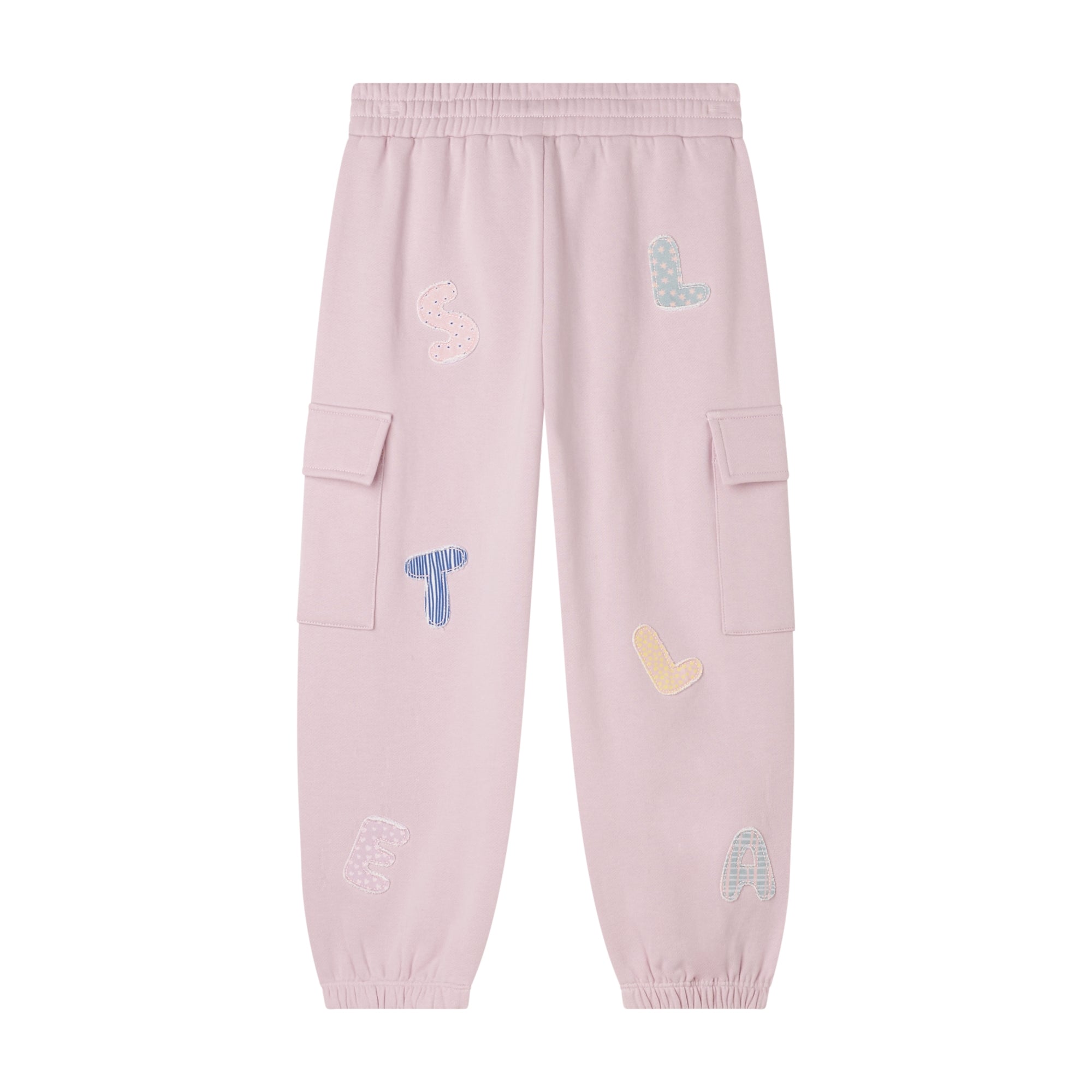 Girls Pink Patch Cotton Trousers