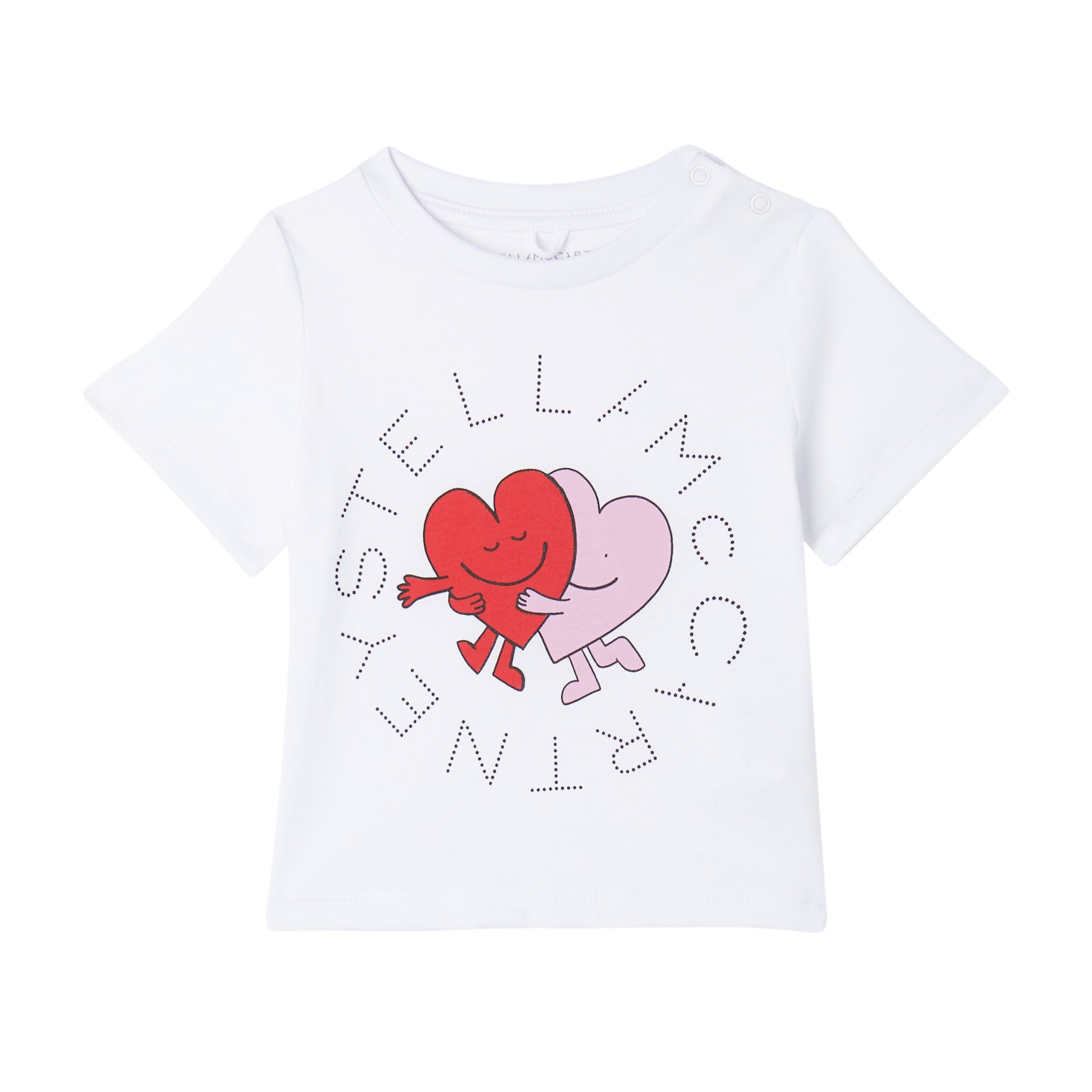 Baby Girls White Printed Cotton T-Shirt