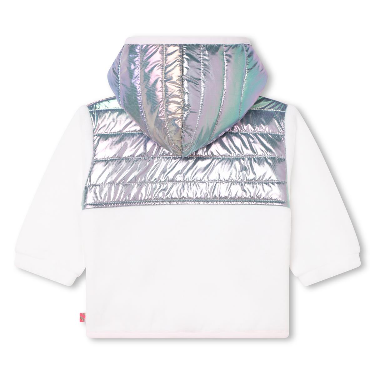 Baby Girls White Zip-Up Top