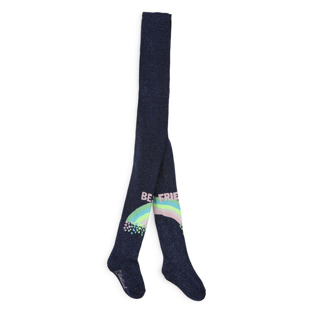 Girls Blue Logo Tights