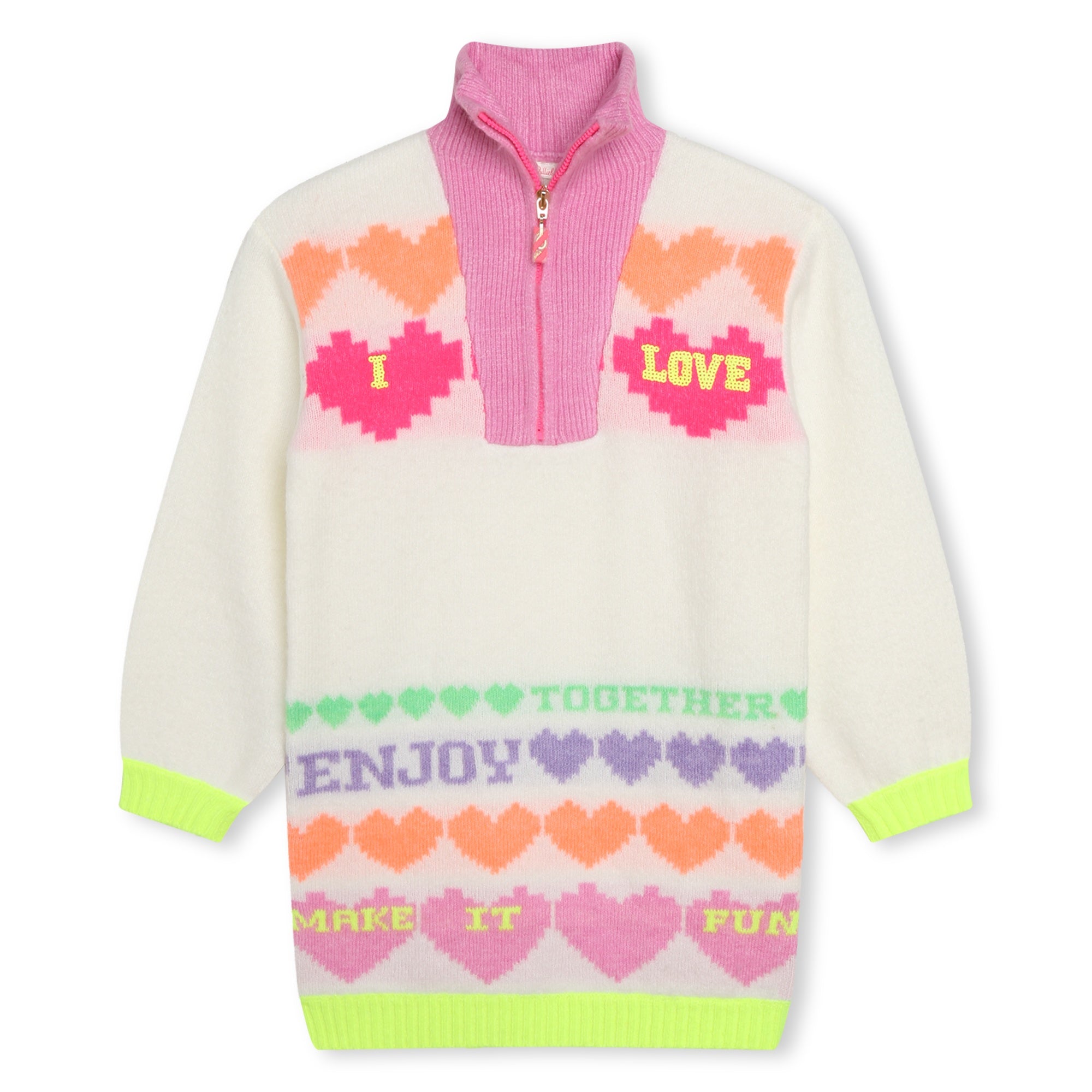 Girls White Logo Knit Dress