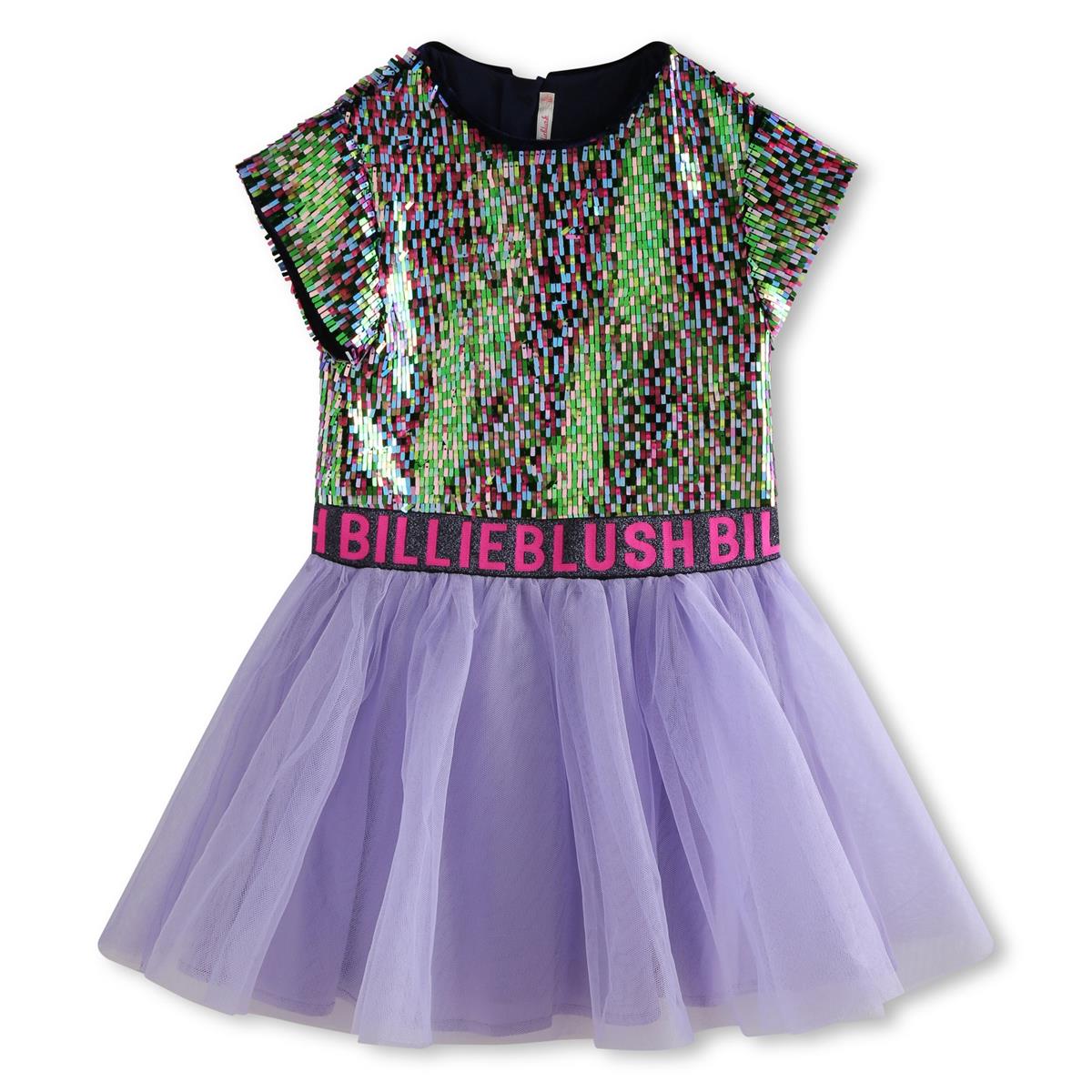 Girls Multicolor Logo Dress