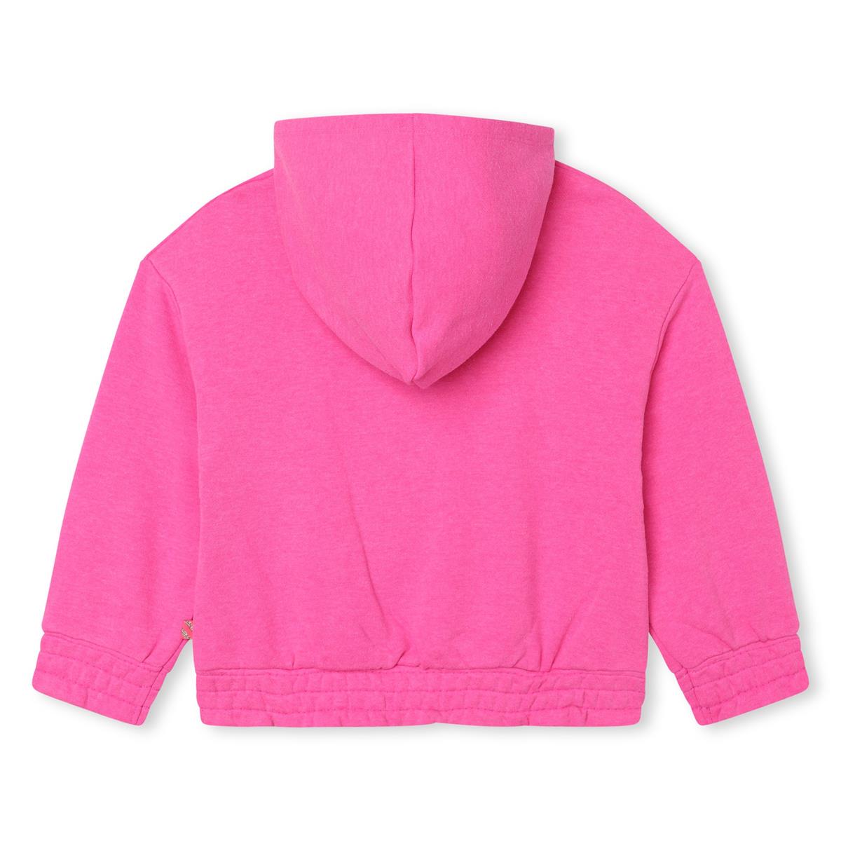 Girls Pink Sequin Hooded Sweatshirt