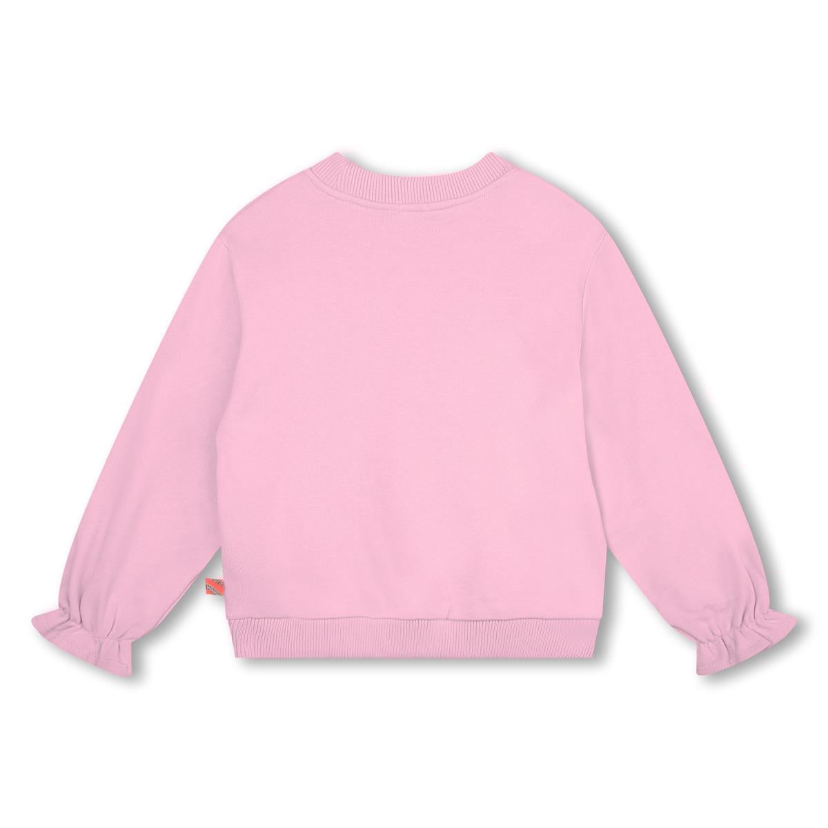 Girls Pink Printed Sweatshirt