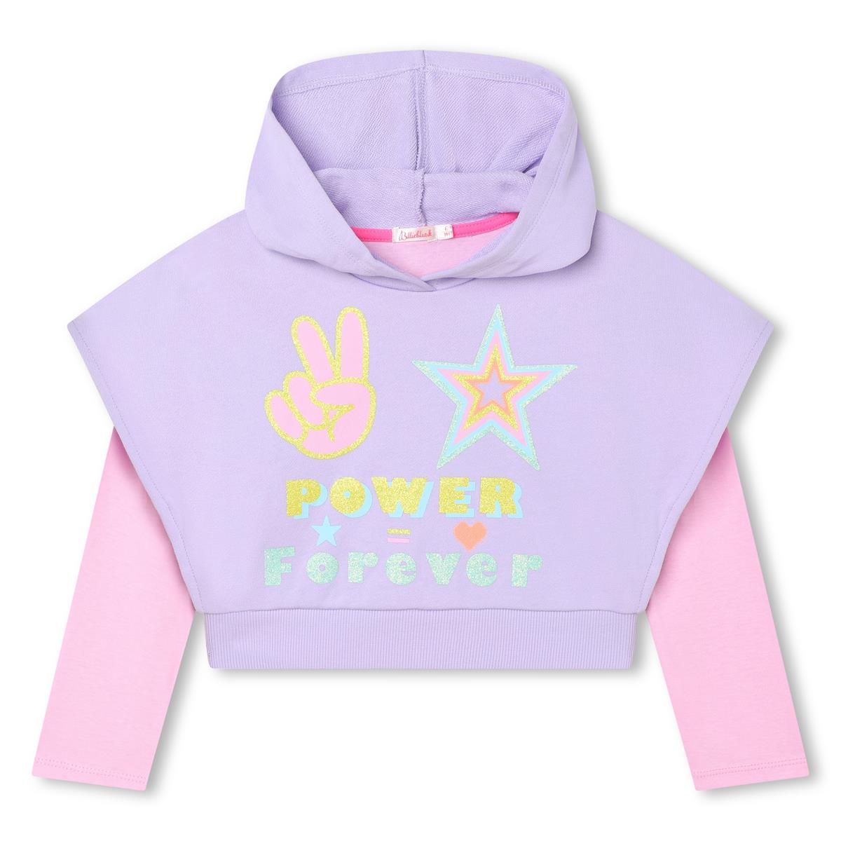 Girls Violet Hooded Sweatshirt