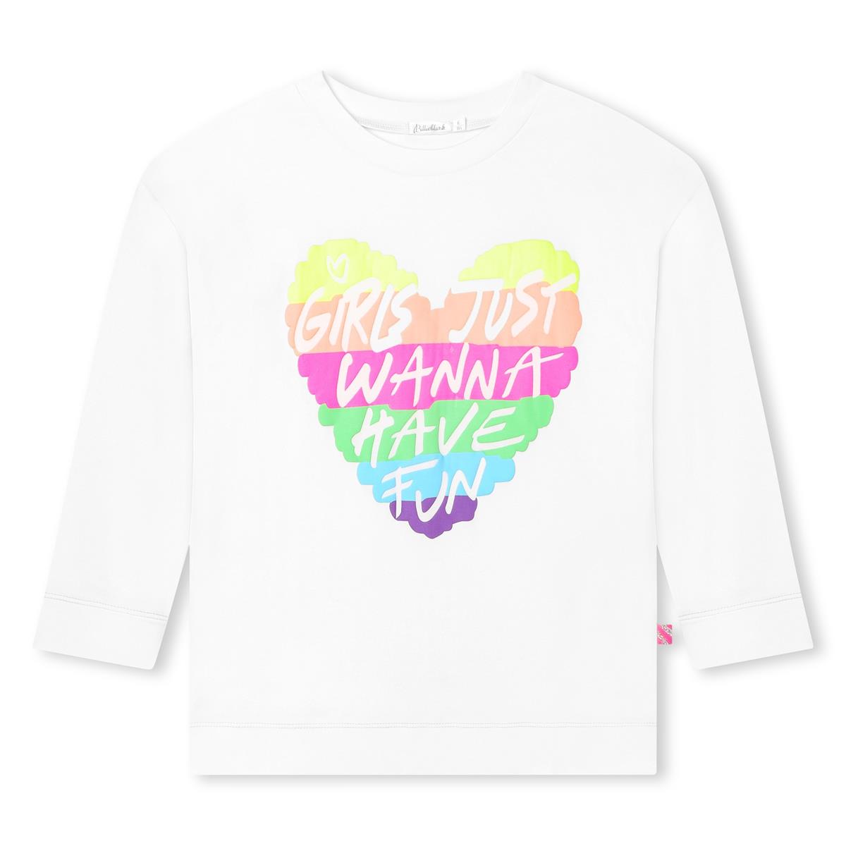 Girls White Heart T-Shirt