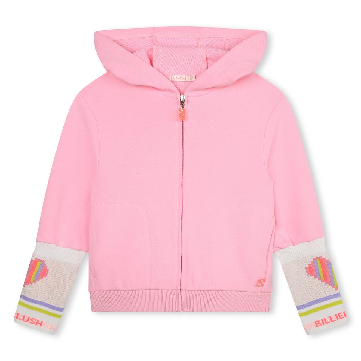 Girls Pink Zip-Up Top
