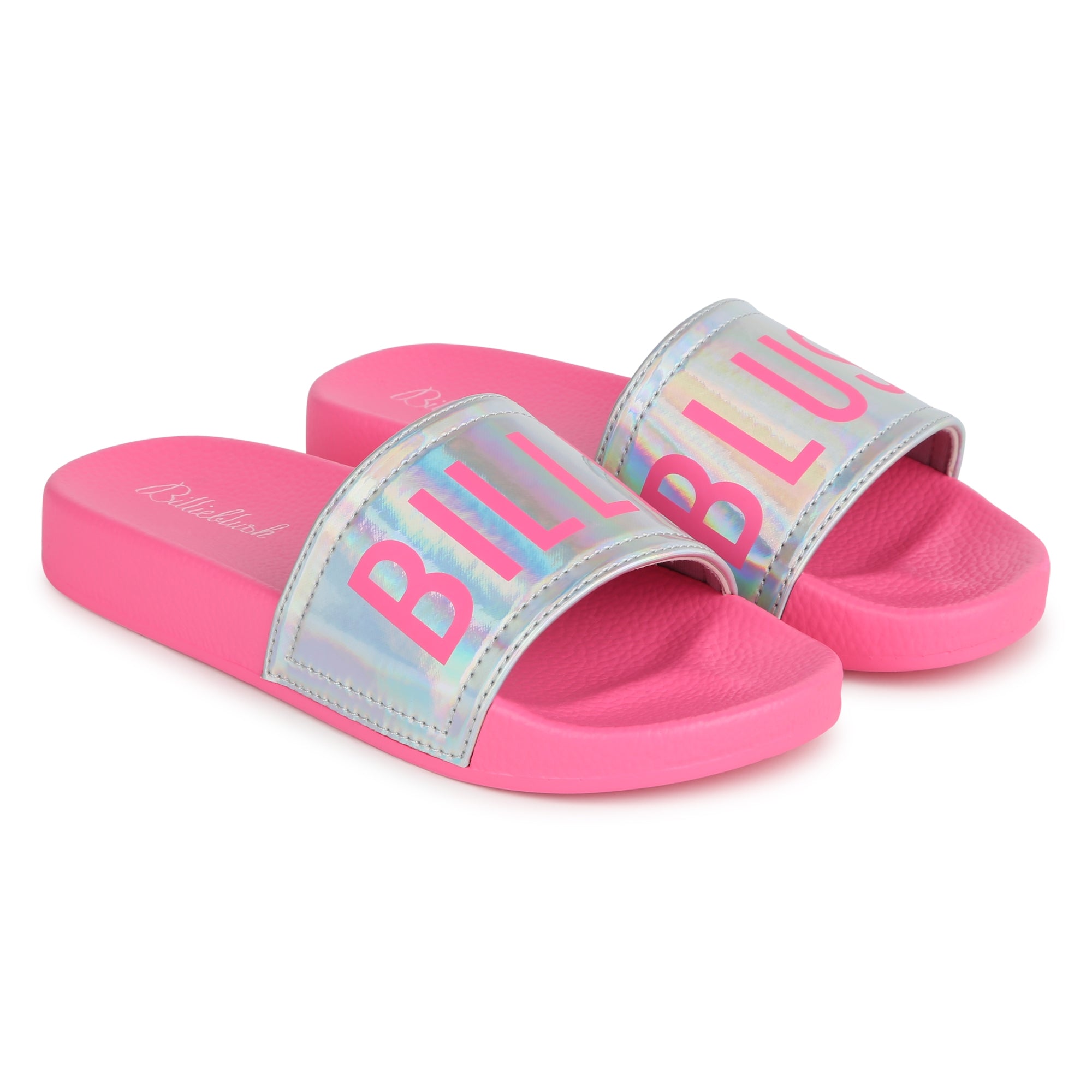 Girls Pink Logo Slippers