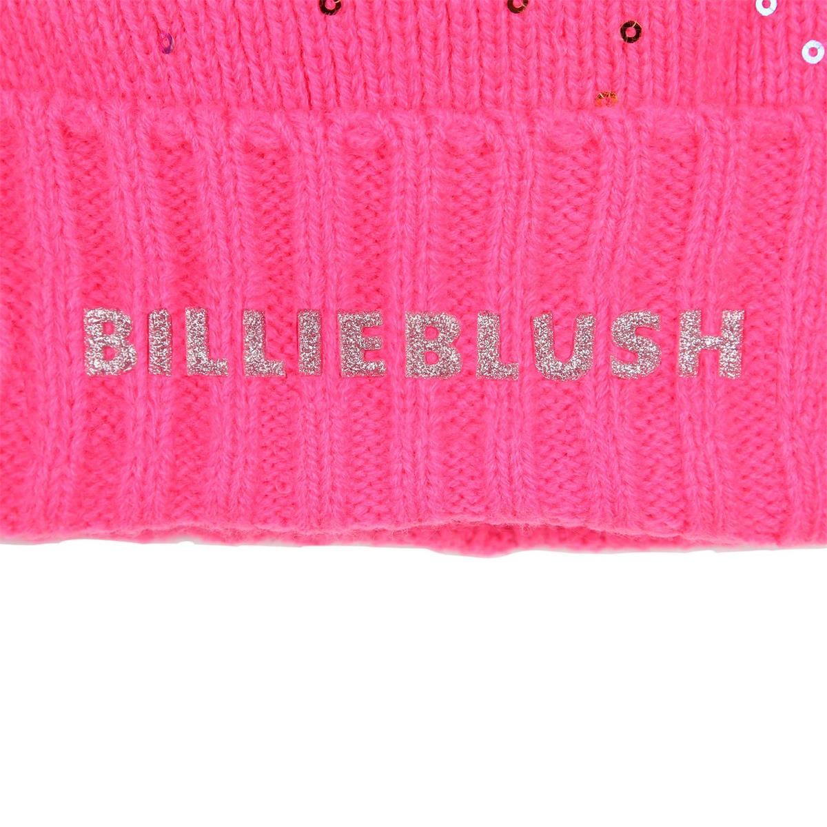 Girls Pink Sequin Knit Hat