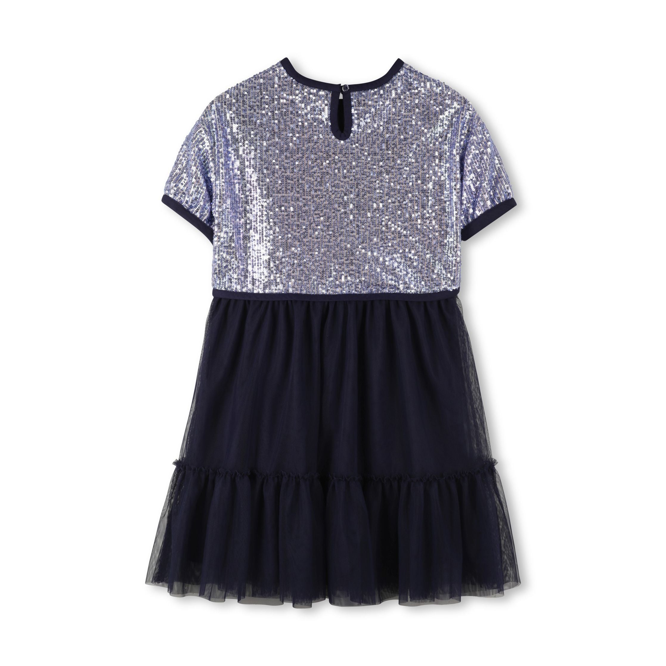 Girls Silver Sequin Dress
