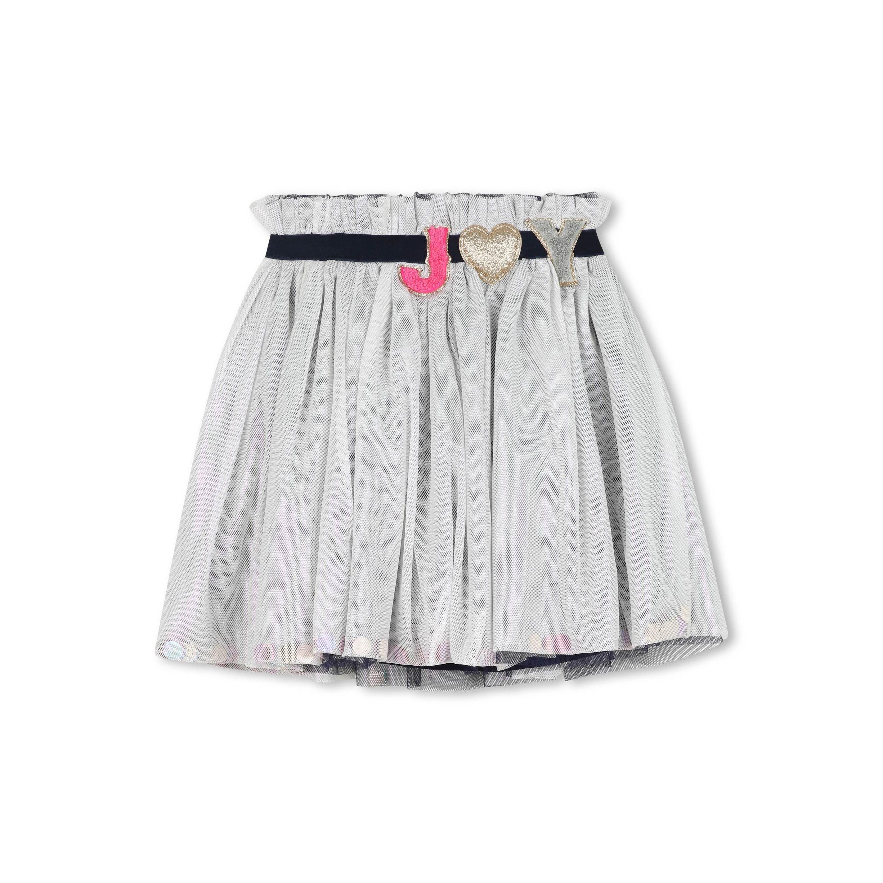 Girls Silver Tulle Skirt