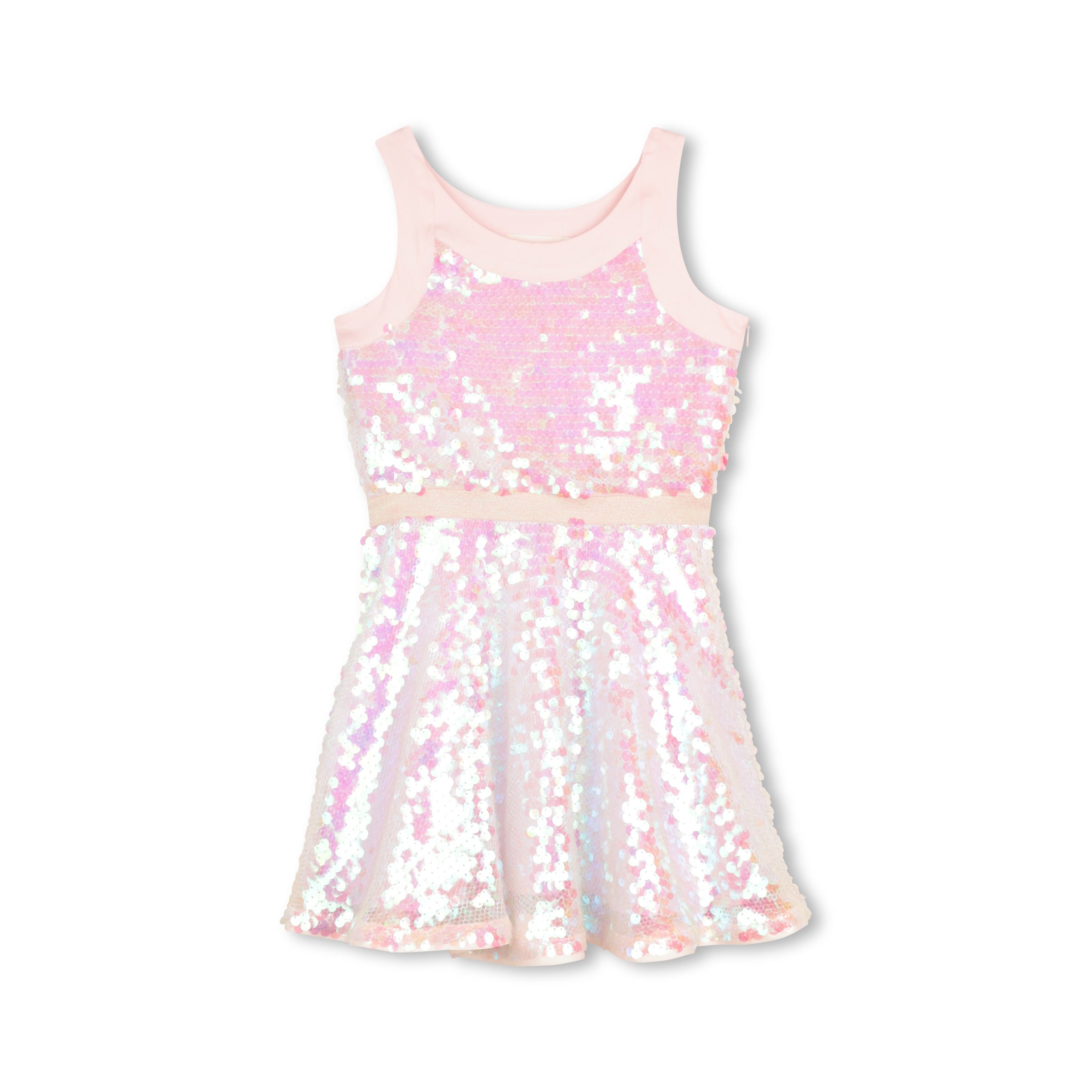 Girls Light Pink Sequin Dress