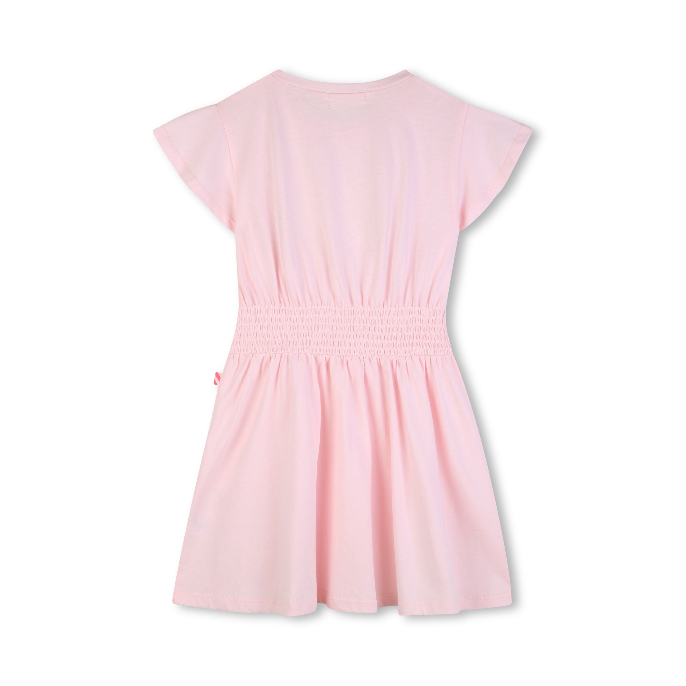 Girls Light Pink Sequin Cotton Dress