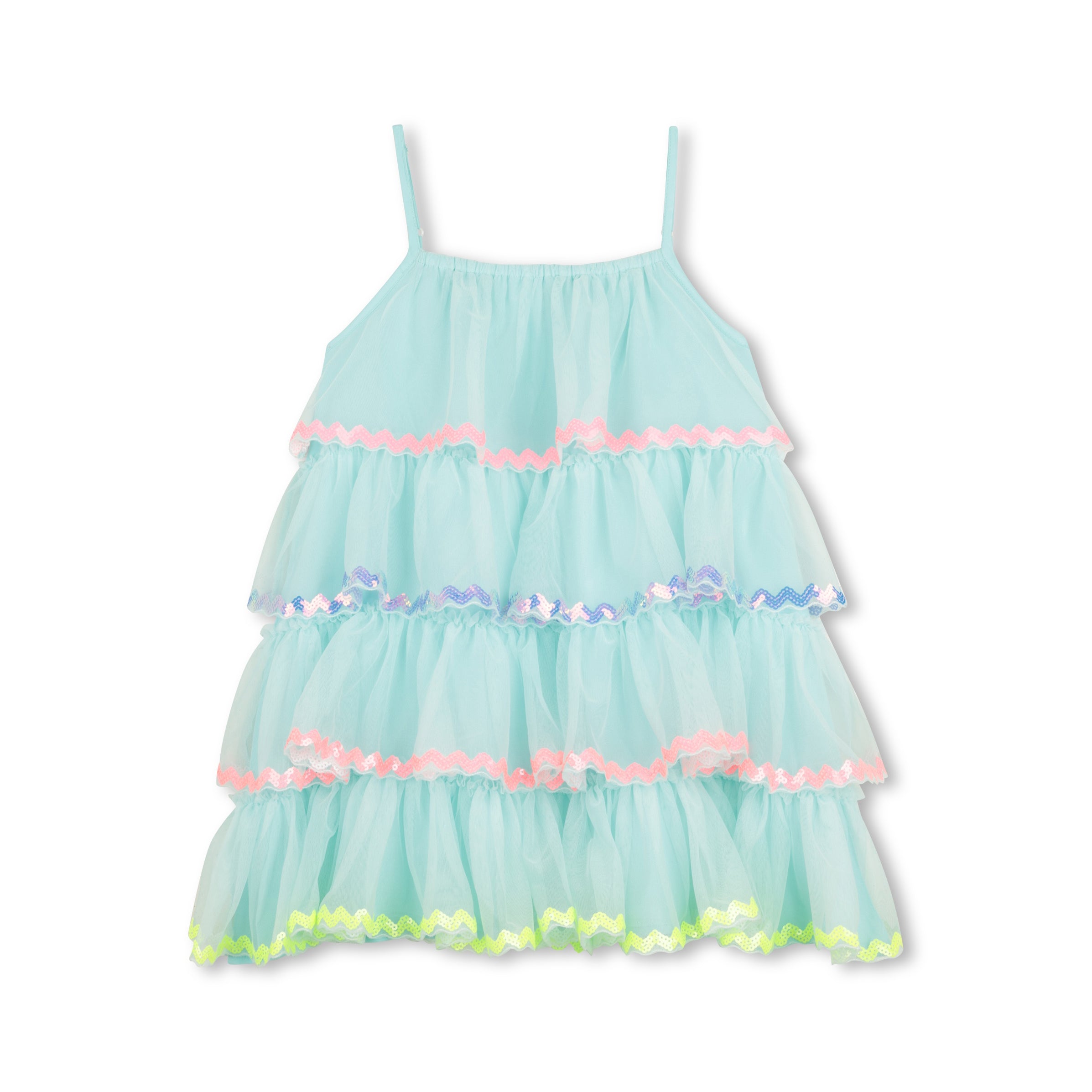 Girls Light Blue Strap Dress