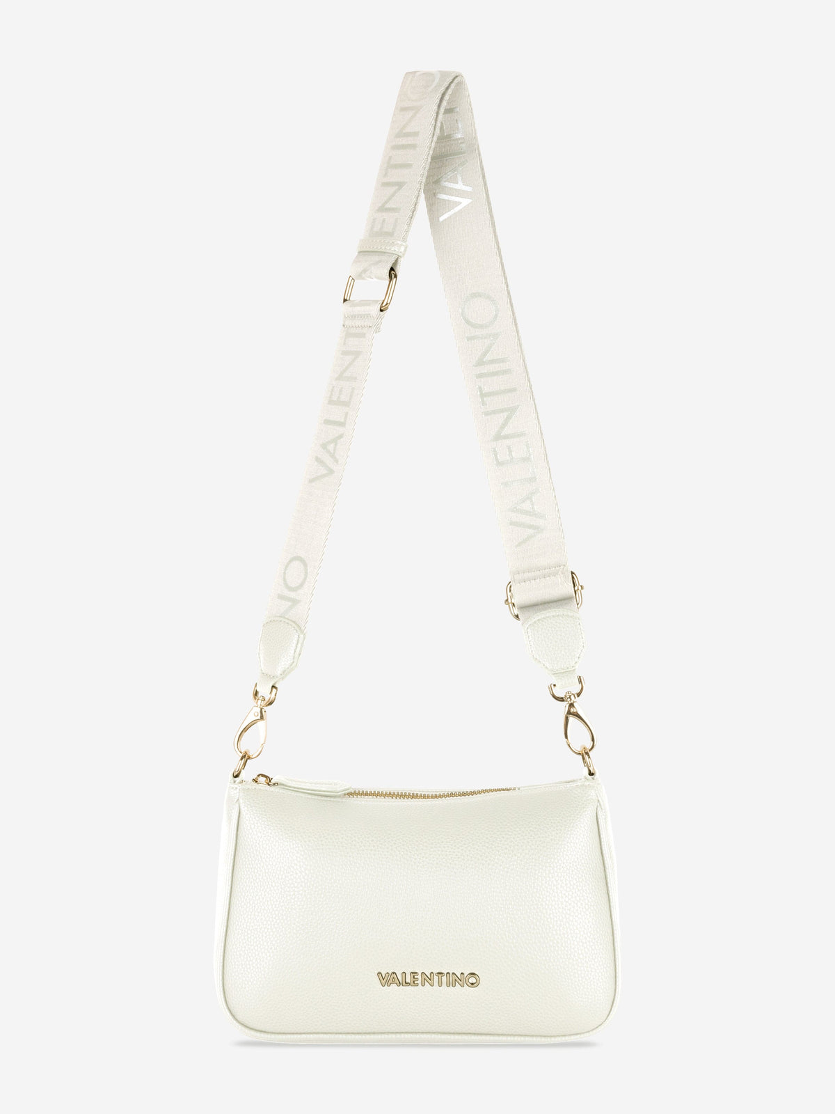 Sac bandoulière "Girls Never" couleur ivoire (25cm)