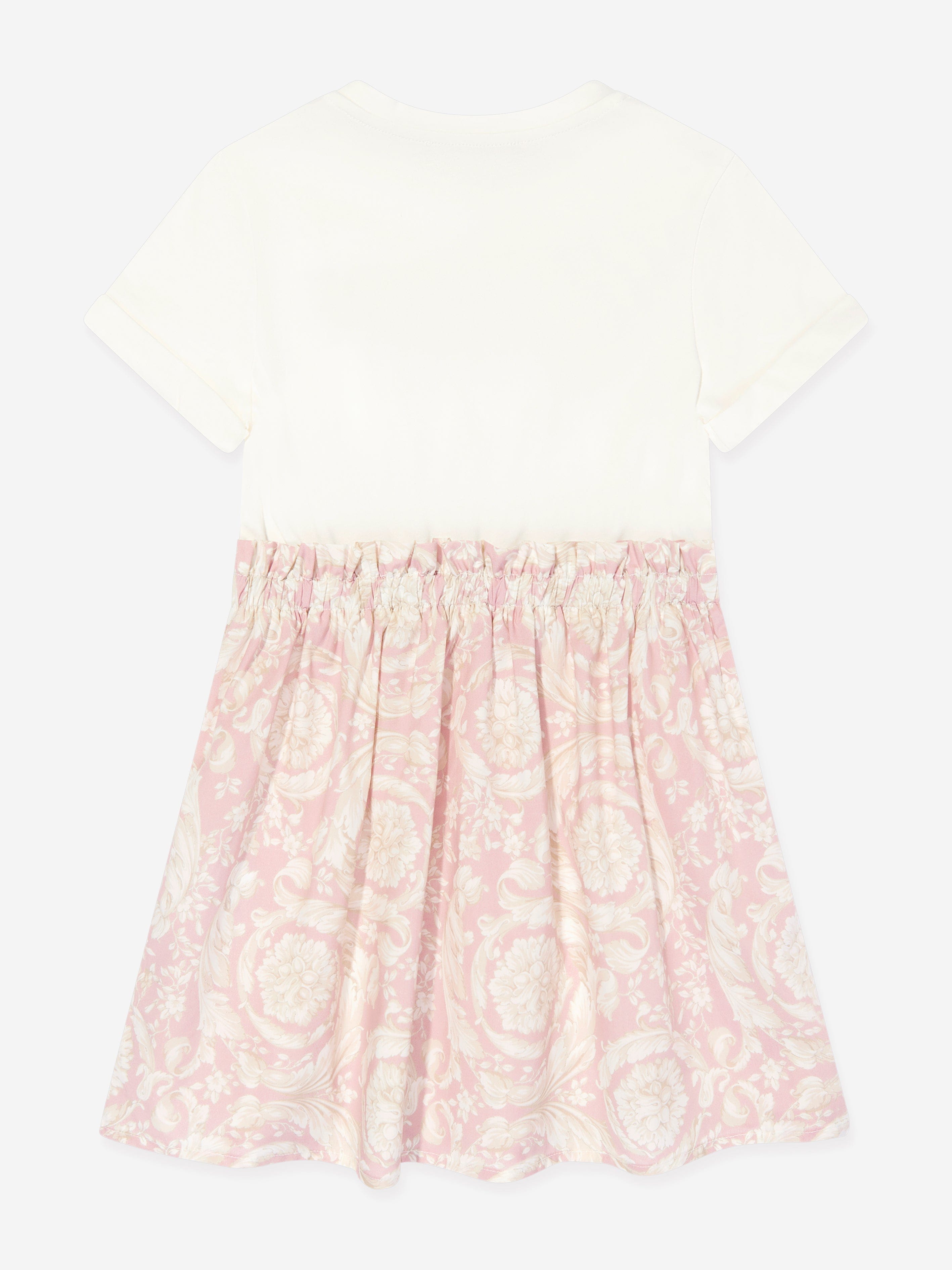 Versace Girls Barocco Jersey Dress in Pink