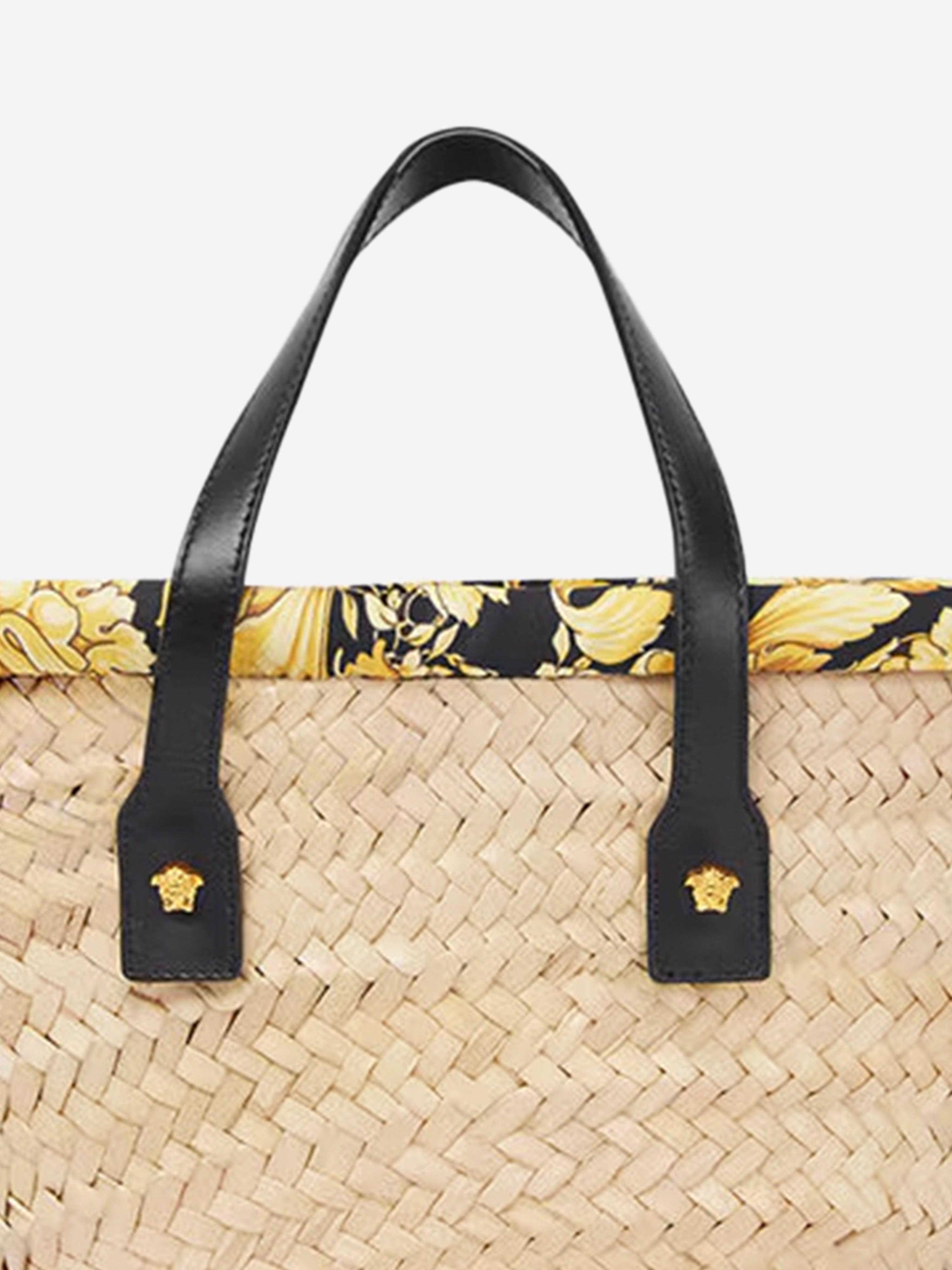 Versace Girls Straw Tote Bag in Beige (28cm)