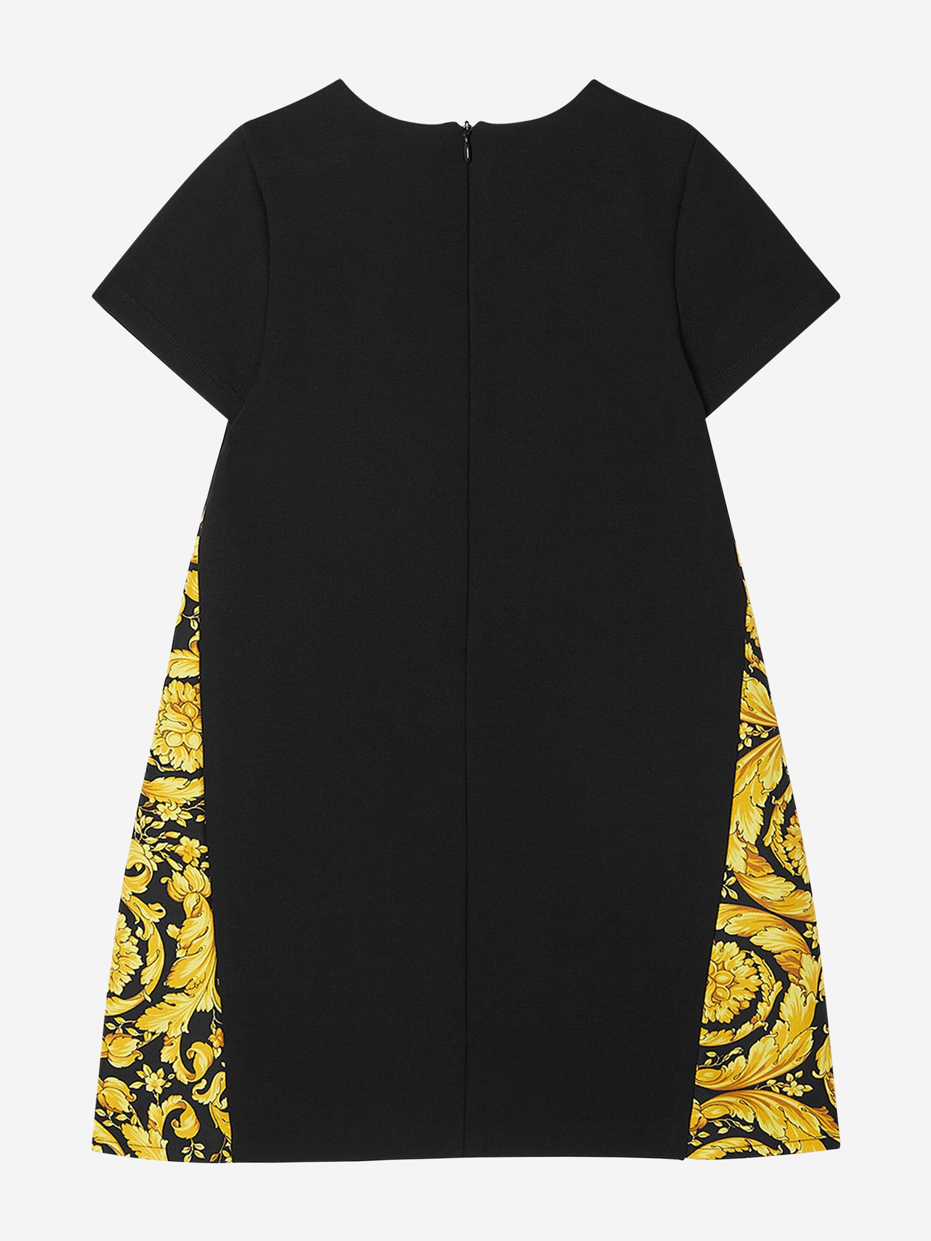 Versace Girls Barocco Punto Milano Dress in Black