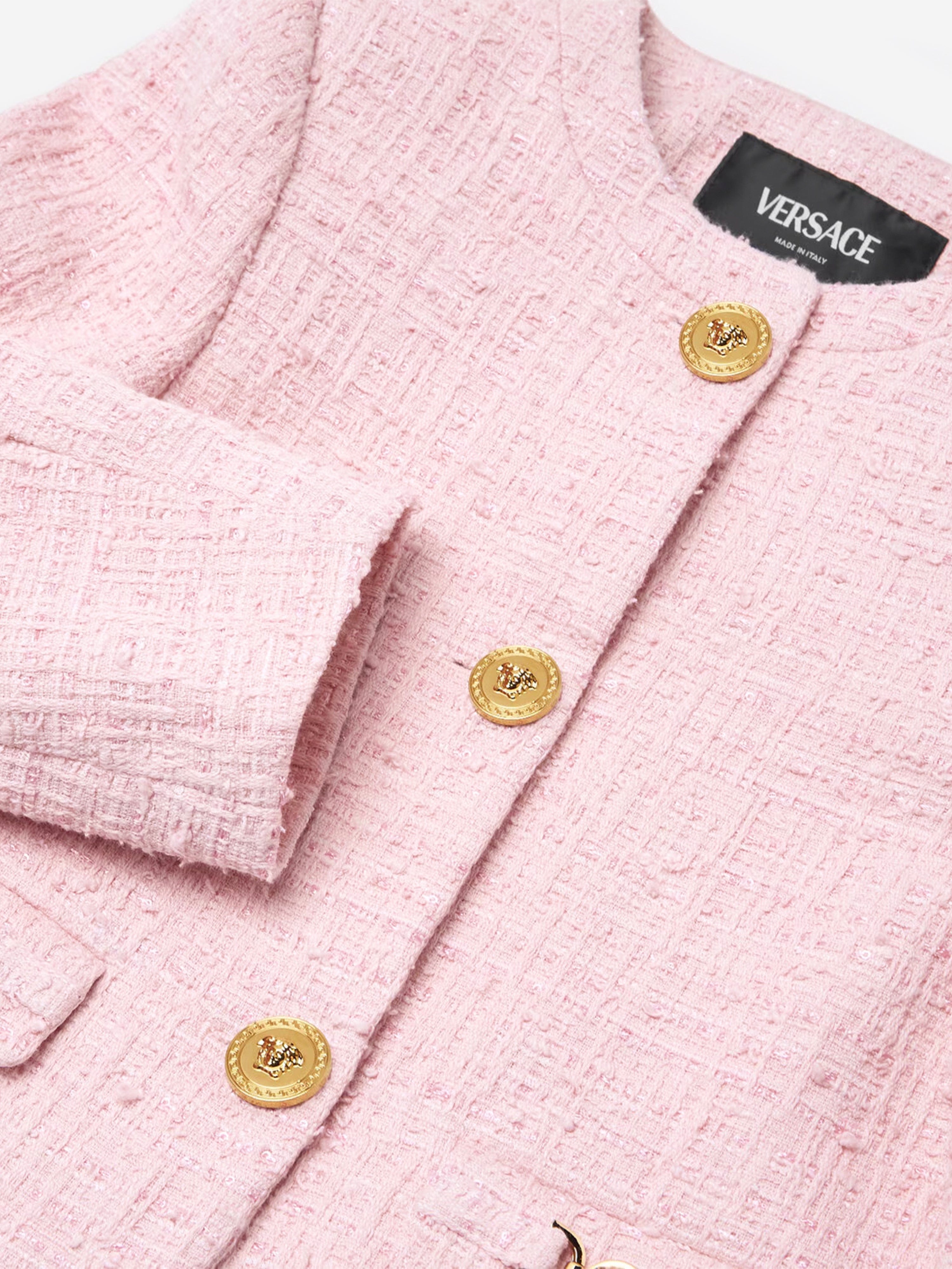 Versace Girls Tweed Jacket in Pink