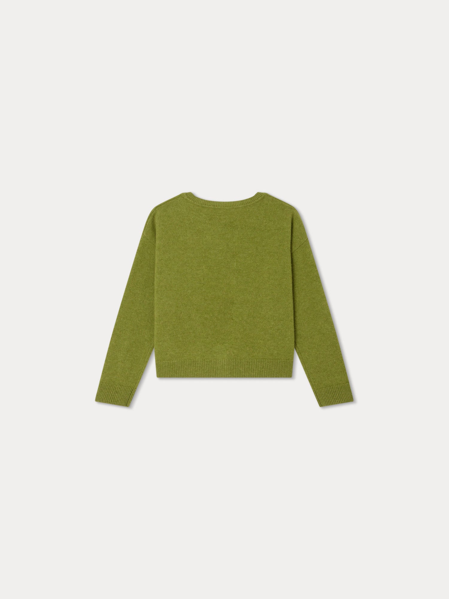 Girls Green Cashmere Cardigan