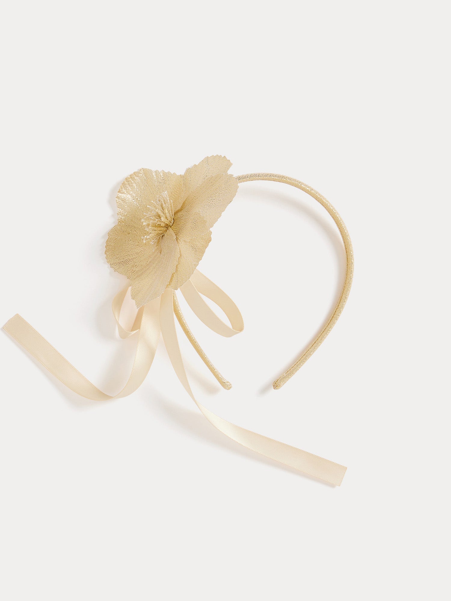 Girls Champagne Flower Headband
