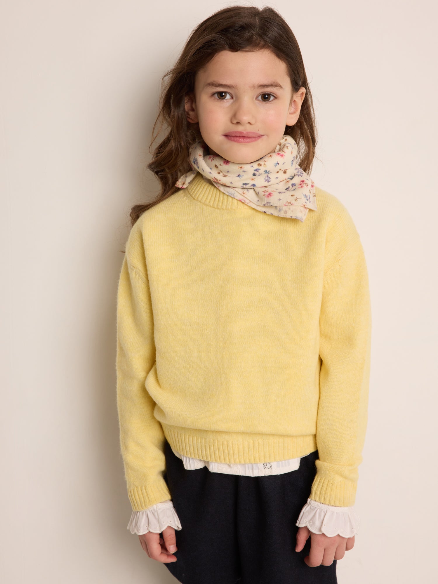 Girls Yellow Wool Sweater